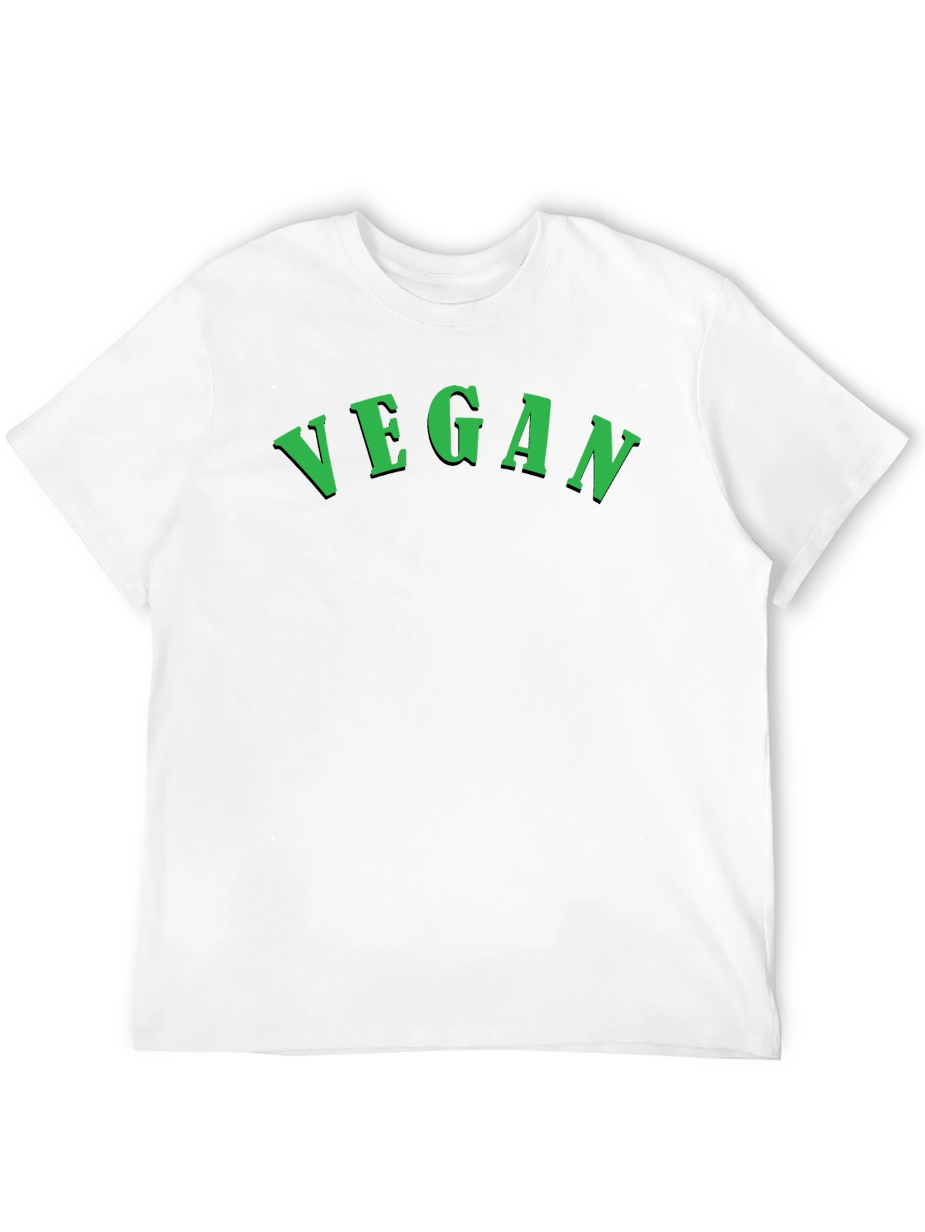 Vegan Graphic Tee - Black Cotton T-Shirt