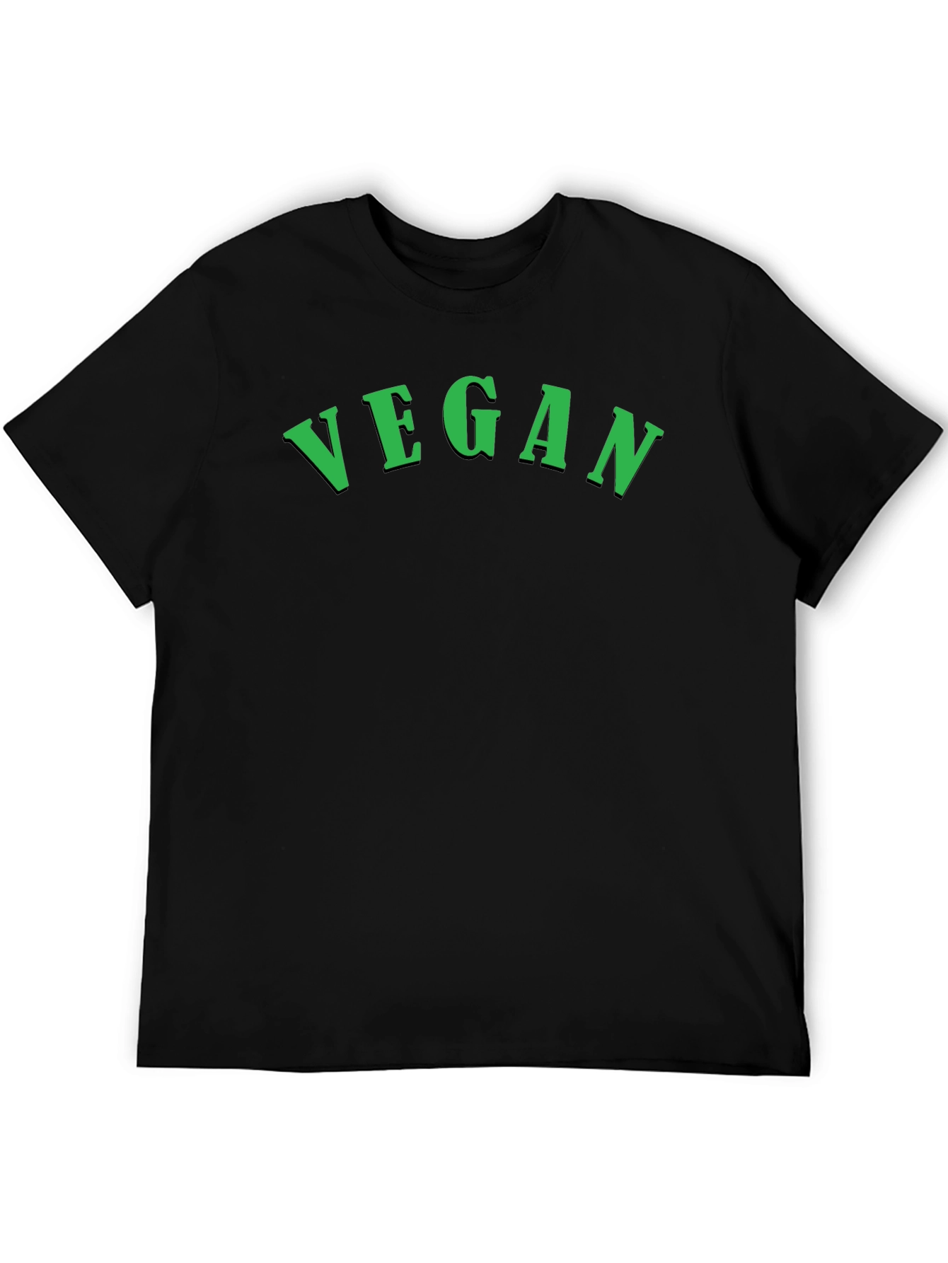 Vegan Graphic Tee - Black Cotton T-Shirt