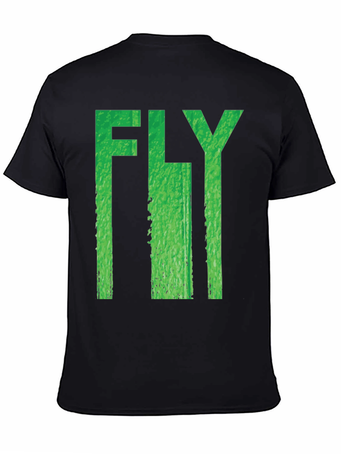 Fly Graphic Print Black T-Shirt