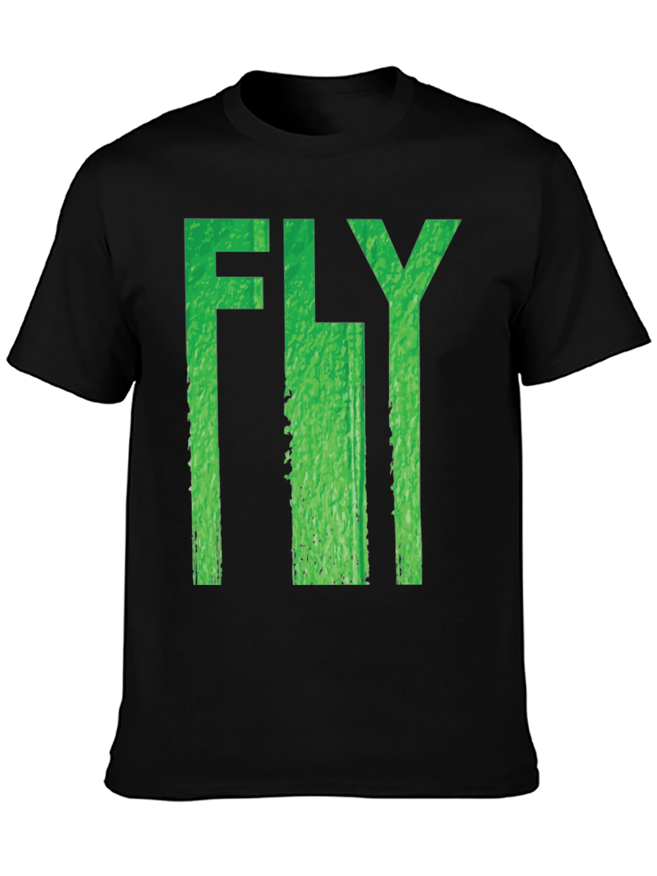 Fly Graphic Print Black T-Shirt