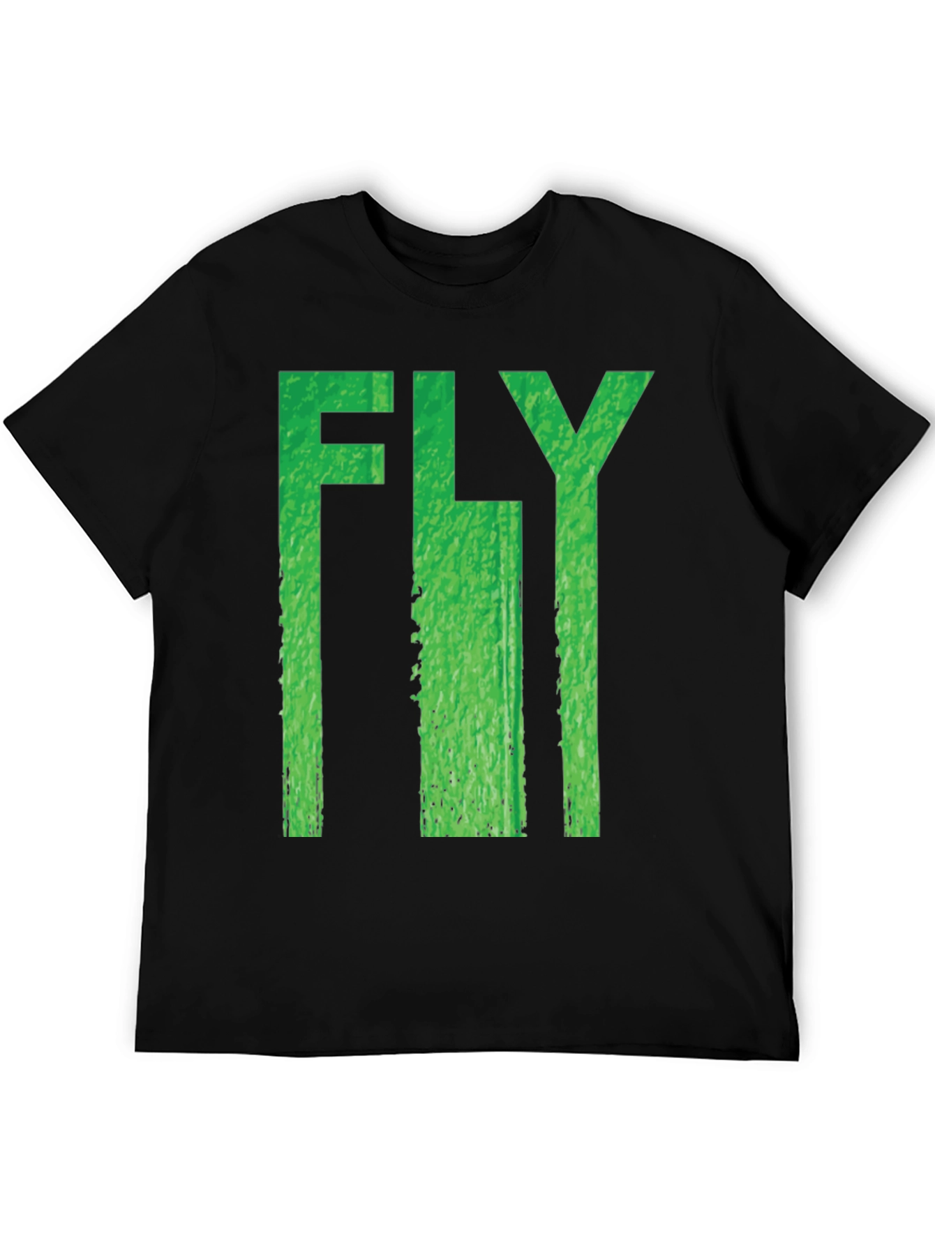 Fly Graphic Print Black T-Shirt