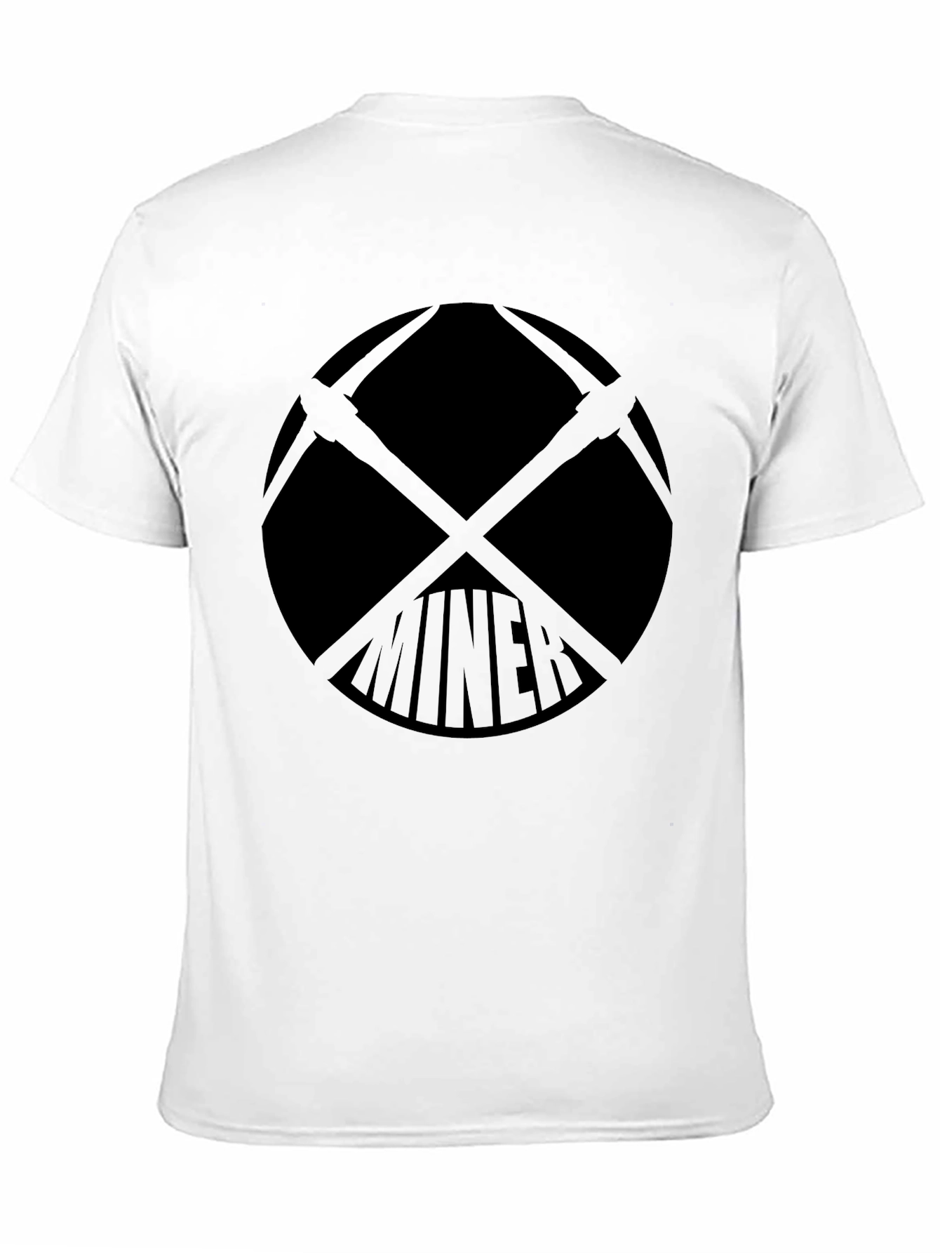 Miner Graphic T-Shirt - Black Crew Neck Tee