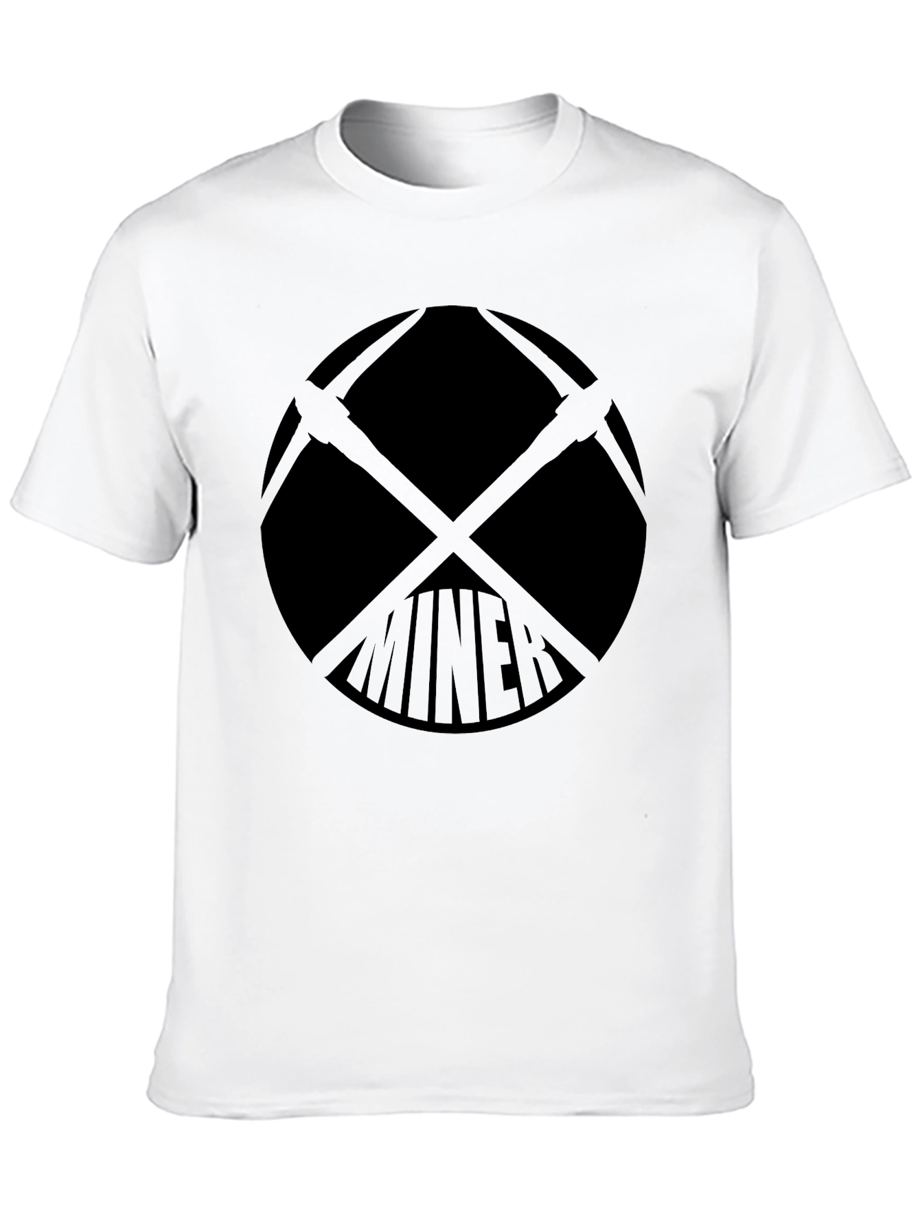 Miner Graphic T-Shirt - Black Crew Neck Tee