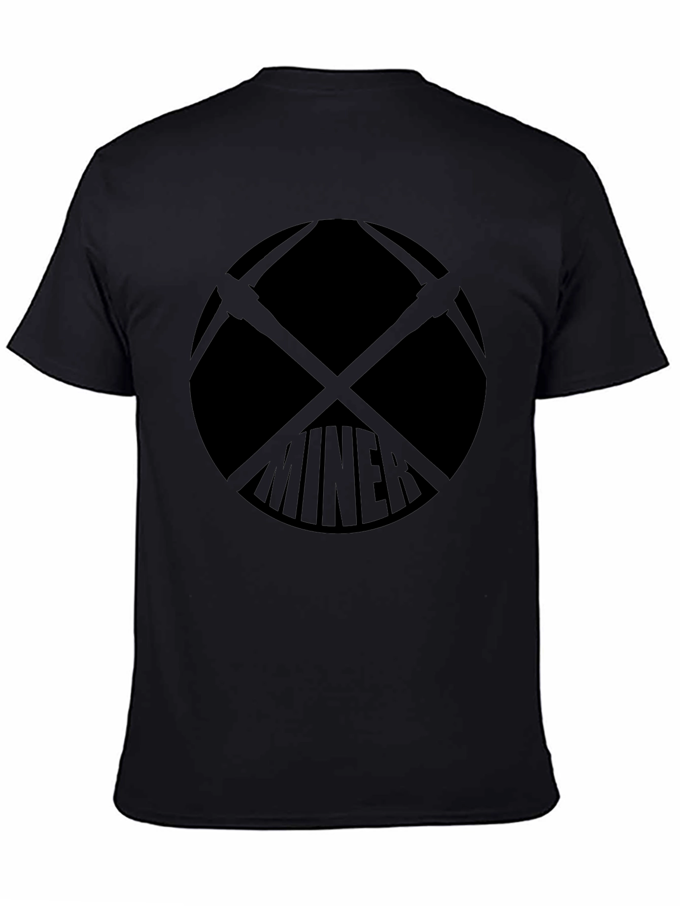 Miner Graphic T-Shirt - Black Crew Neck Tee