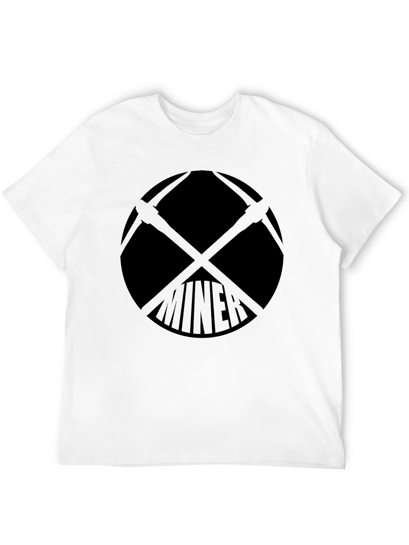 Miner Graphic T-Shirt - Black Crew Neck Tee