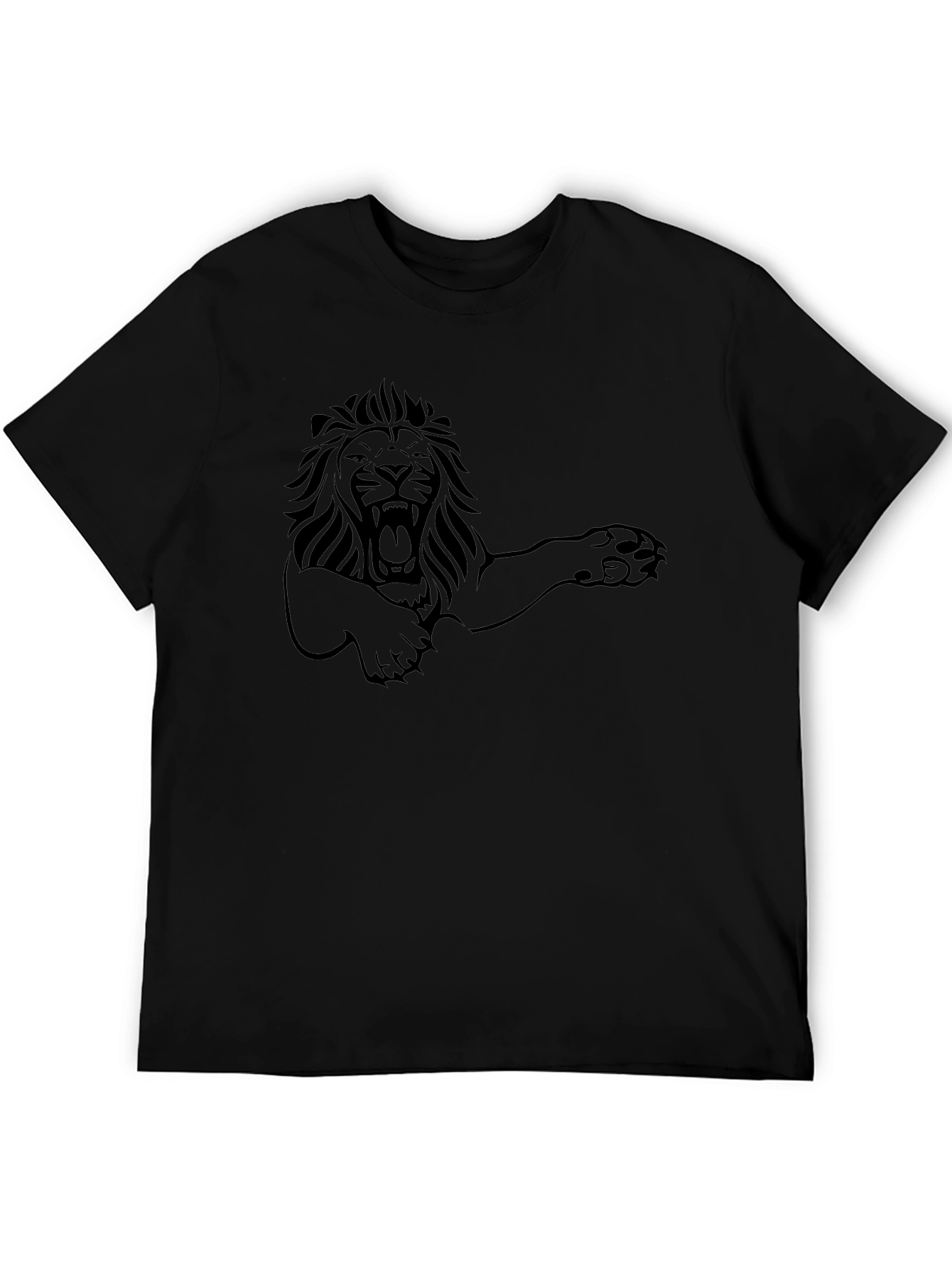 Lion Graphic Tee - Mens Black T-Shirt