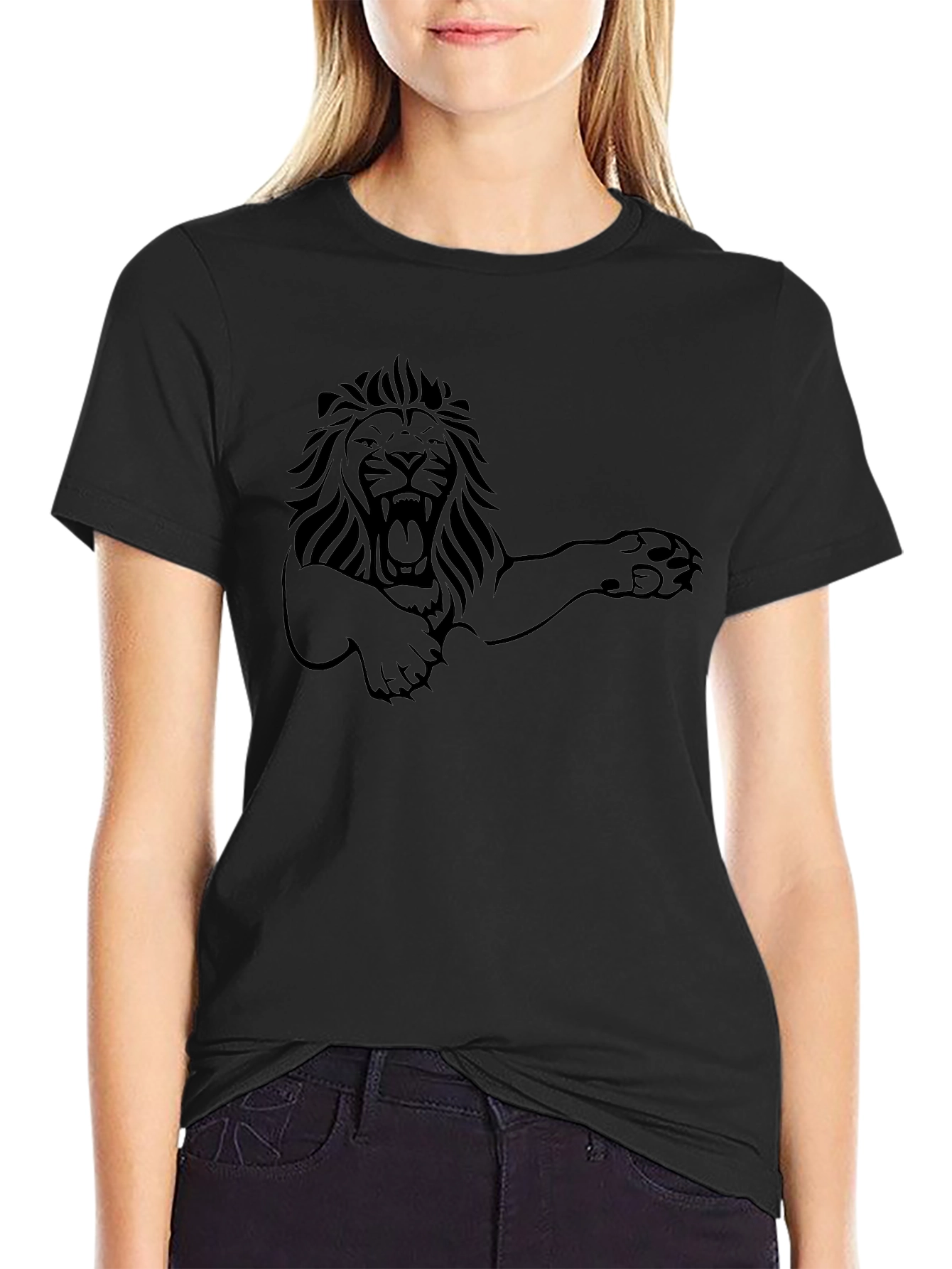 Lion Graphic Tee - Mens Black T-Shirt