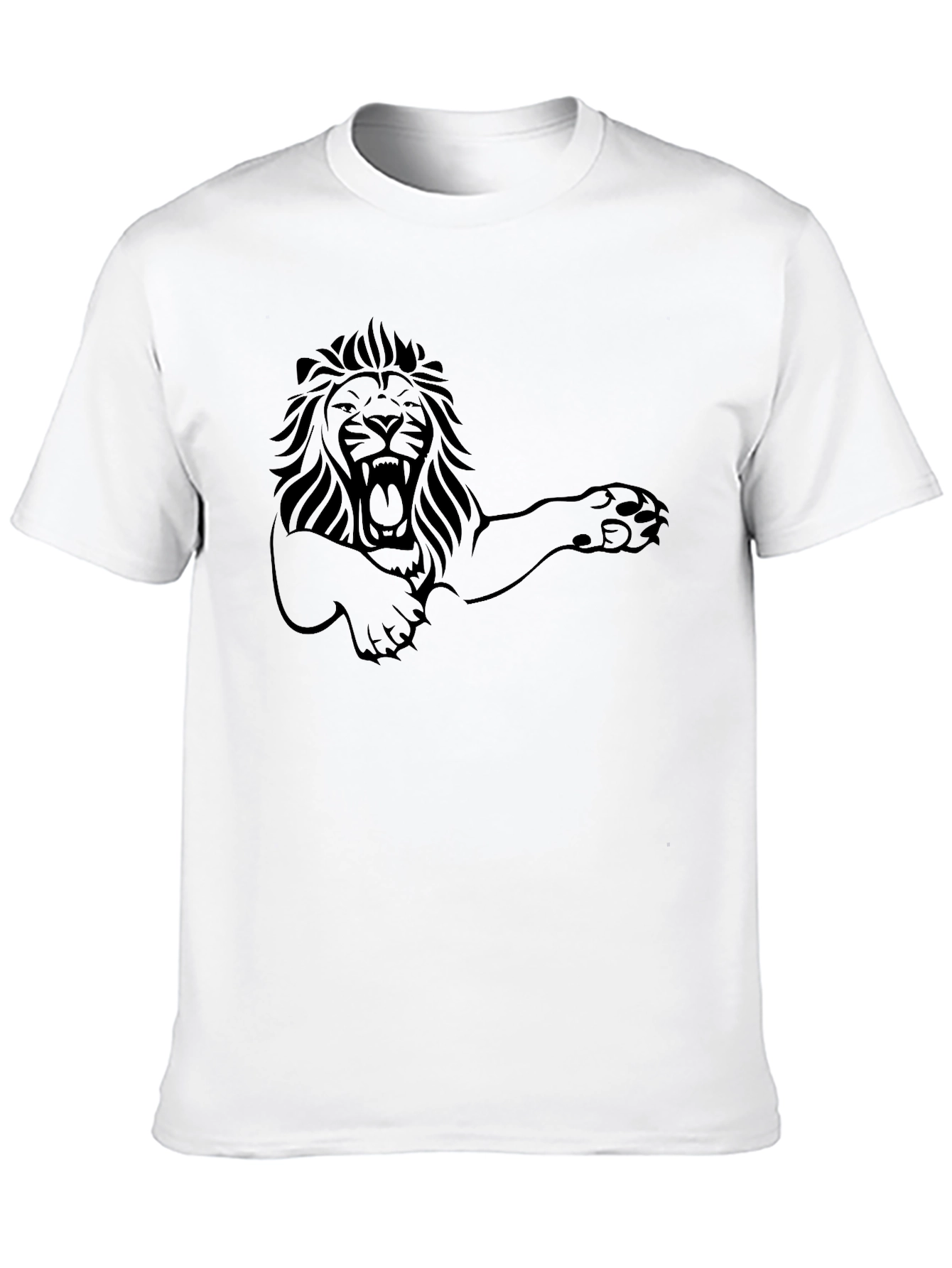 Lion Graphic Tee - Mens Black T-Shirt