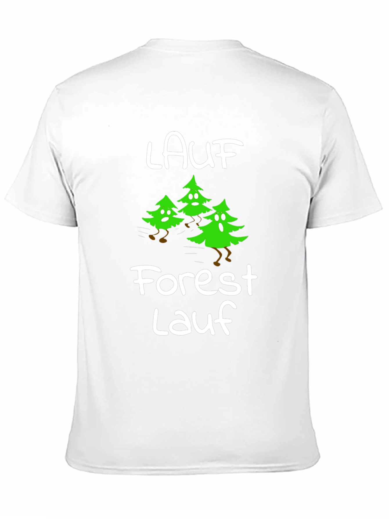 Forest Lauf Running Trees Black T-Shirt