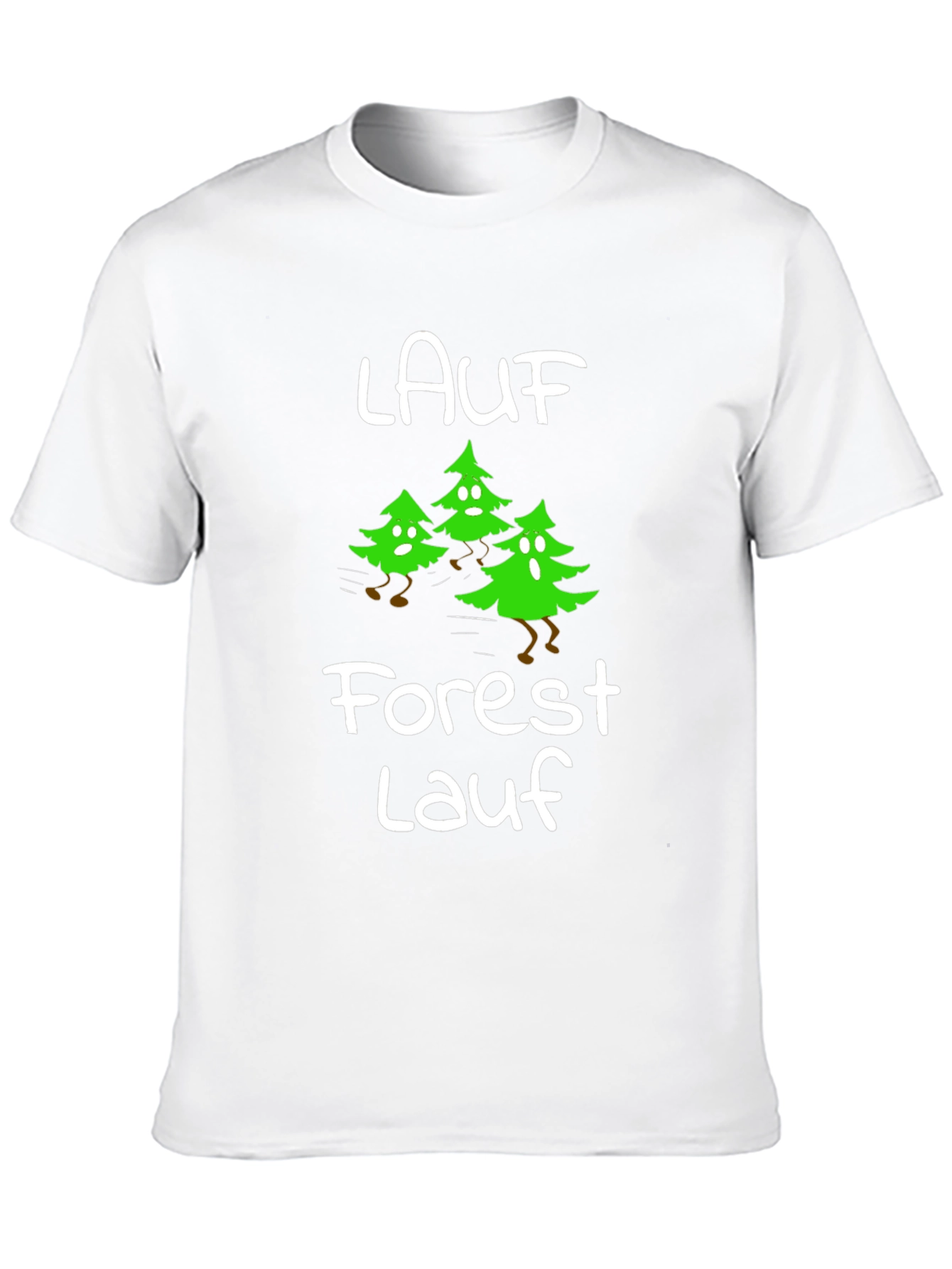 Forest Lauf Running Trees Black T-Shirt