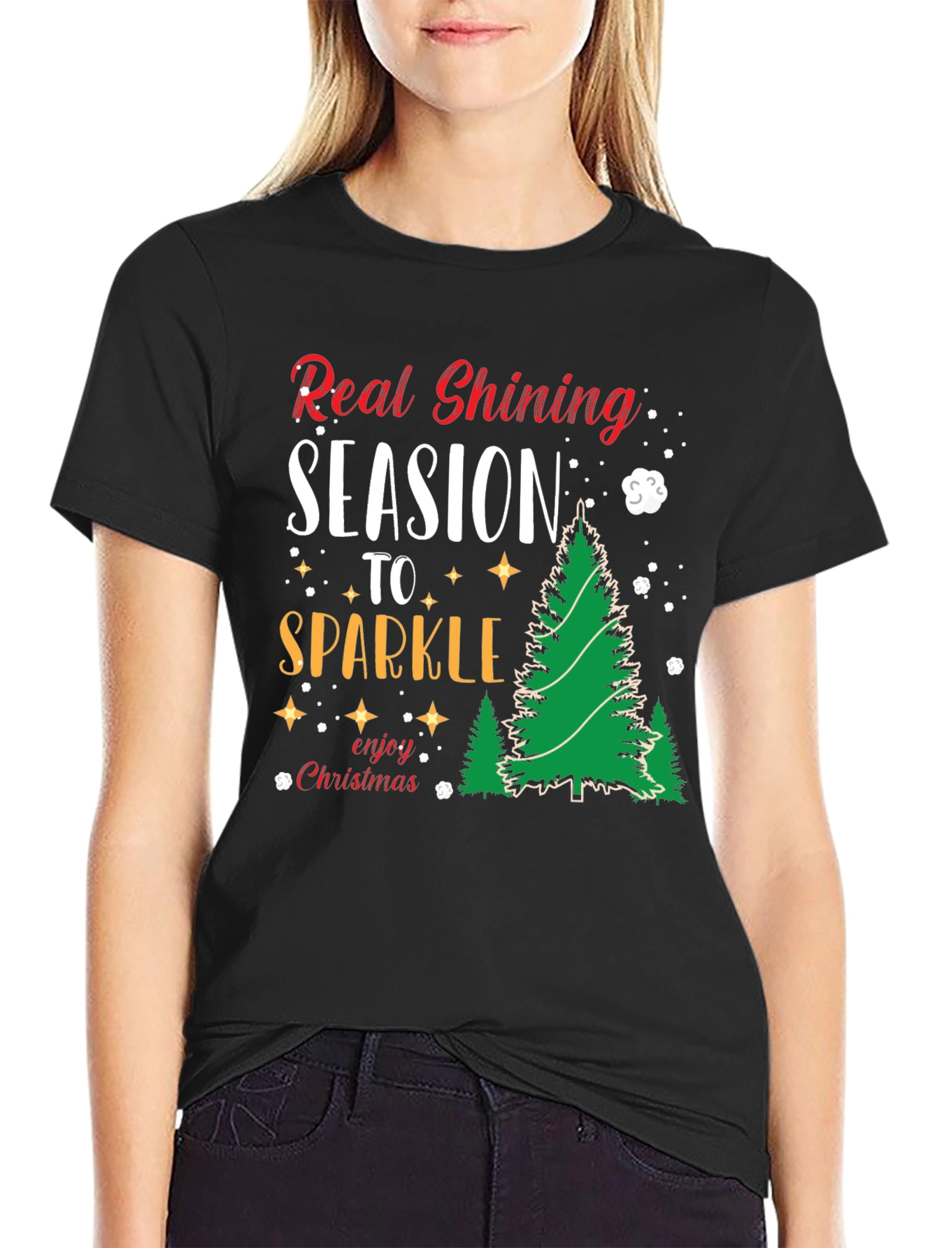 Real Shining Season to Sparkle Christmas T-Shirt