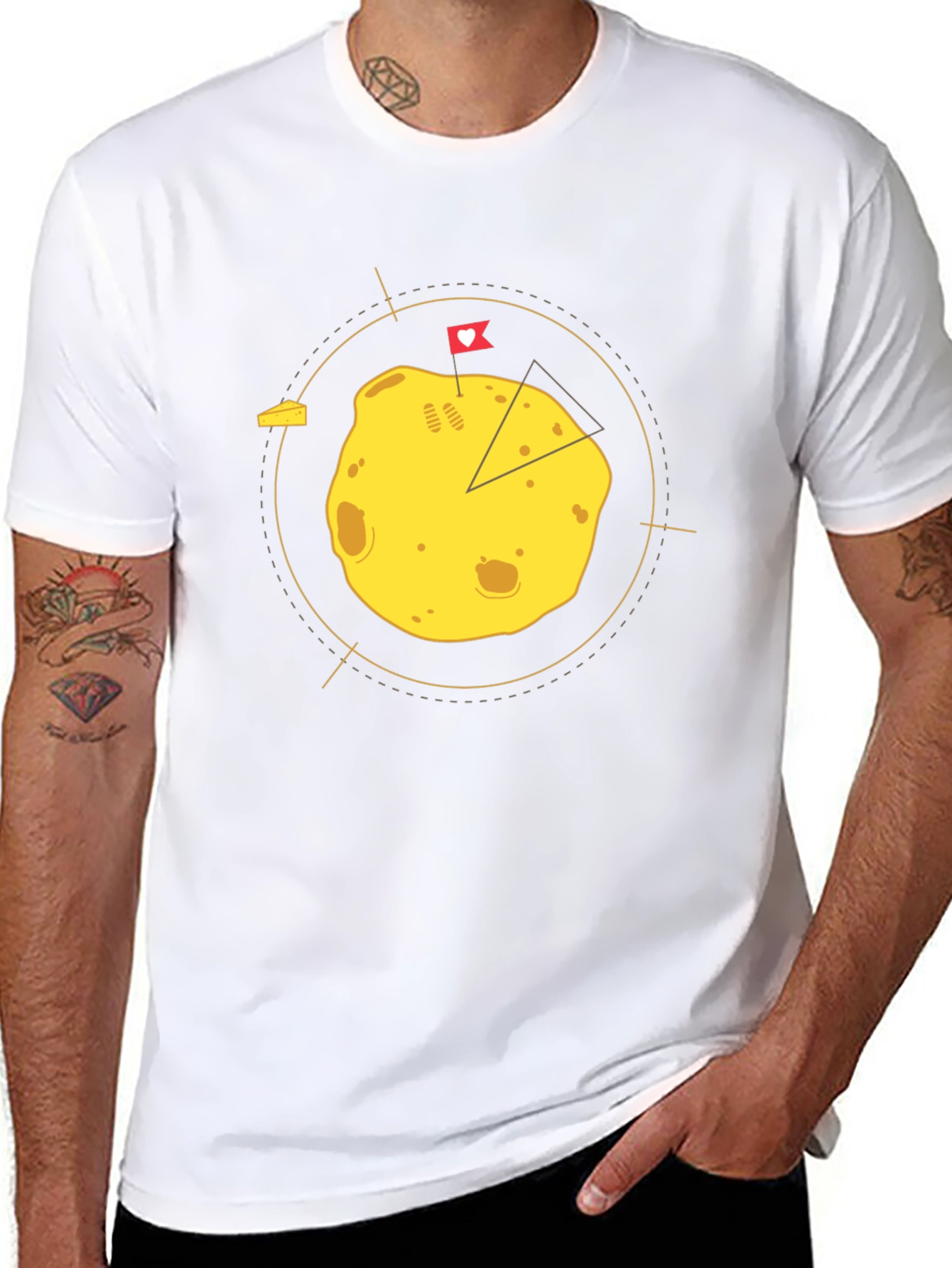Funny Cheese Lover Graphic Tee - Black