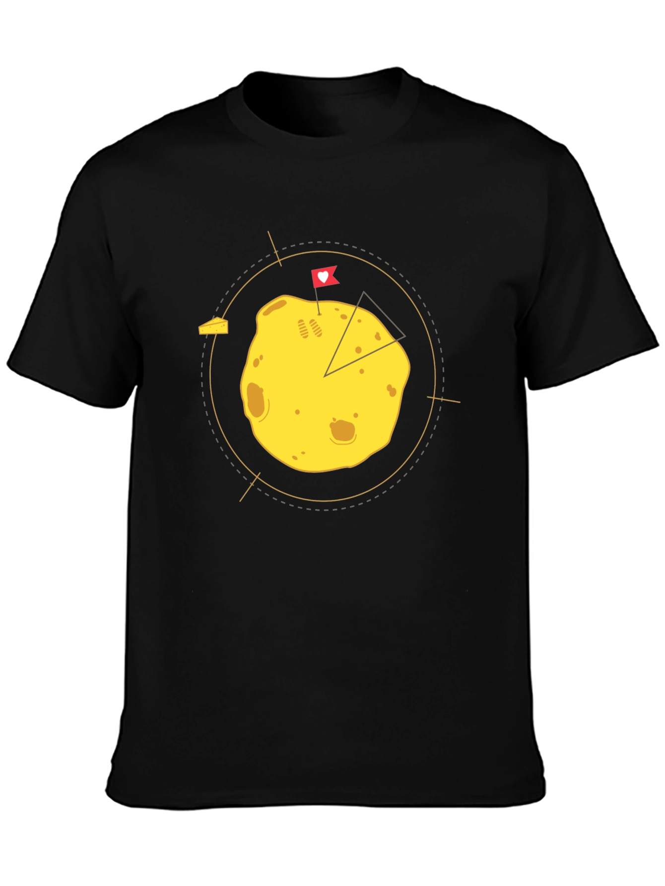 Funny Cheese Lover Graphic Tee - Black