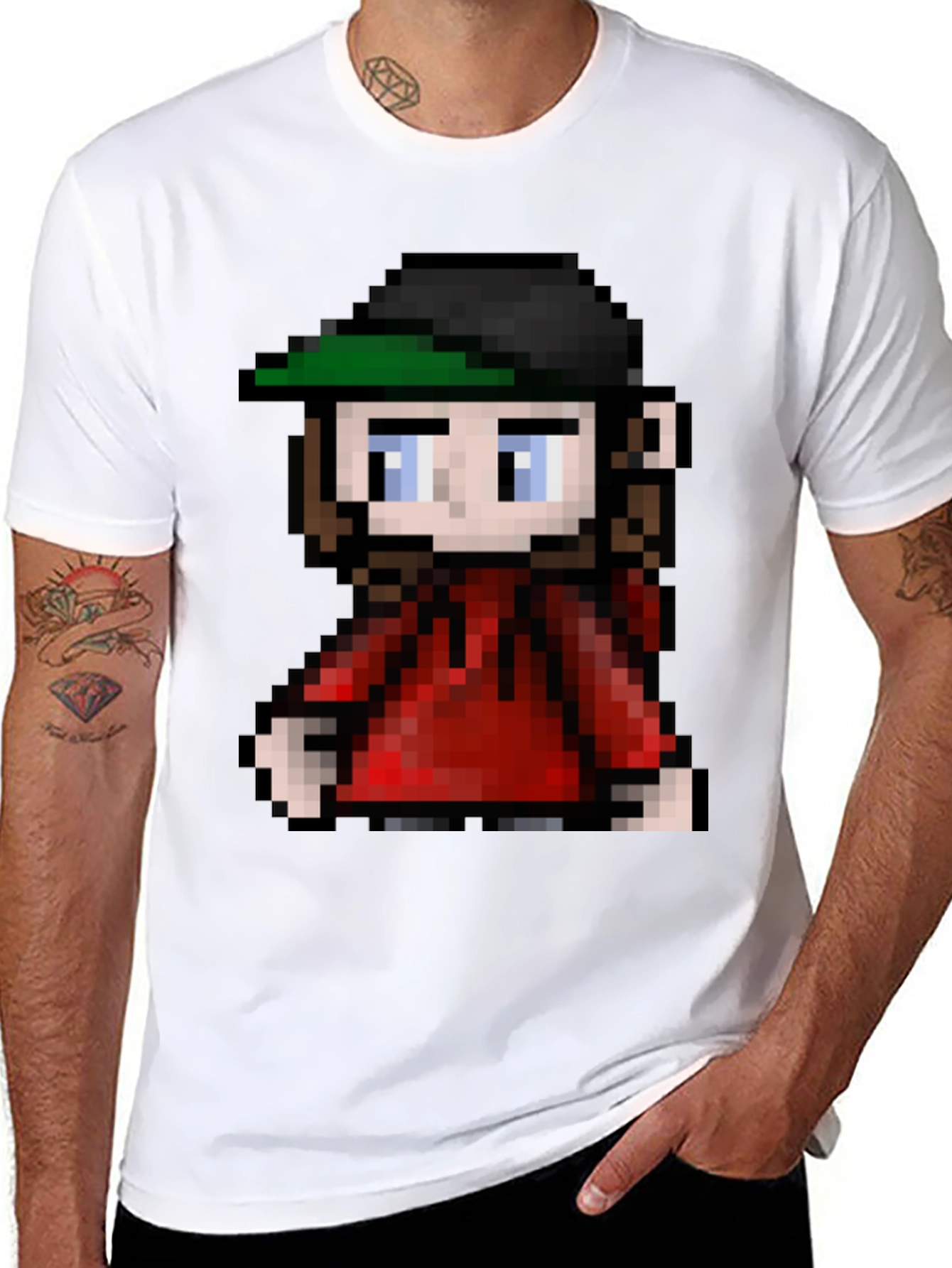 Pixel Art Character Tee - Retro Gaming Fashion