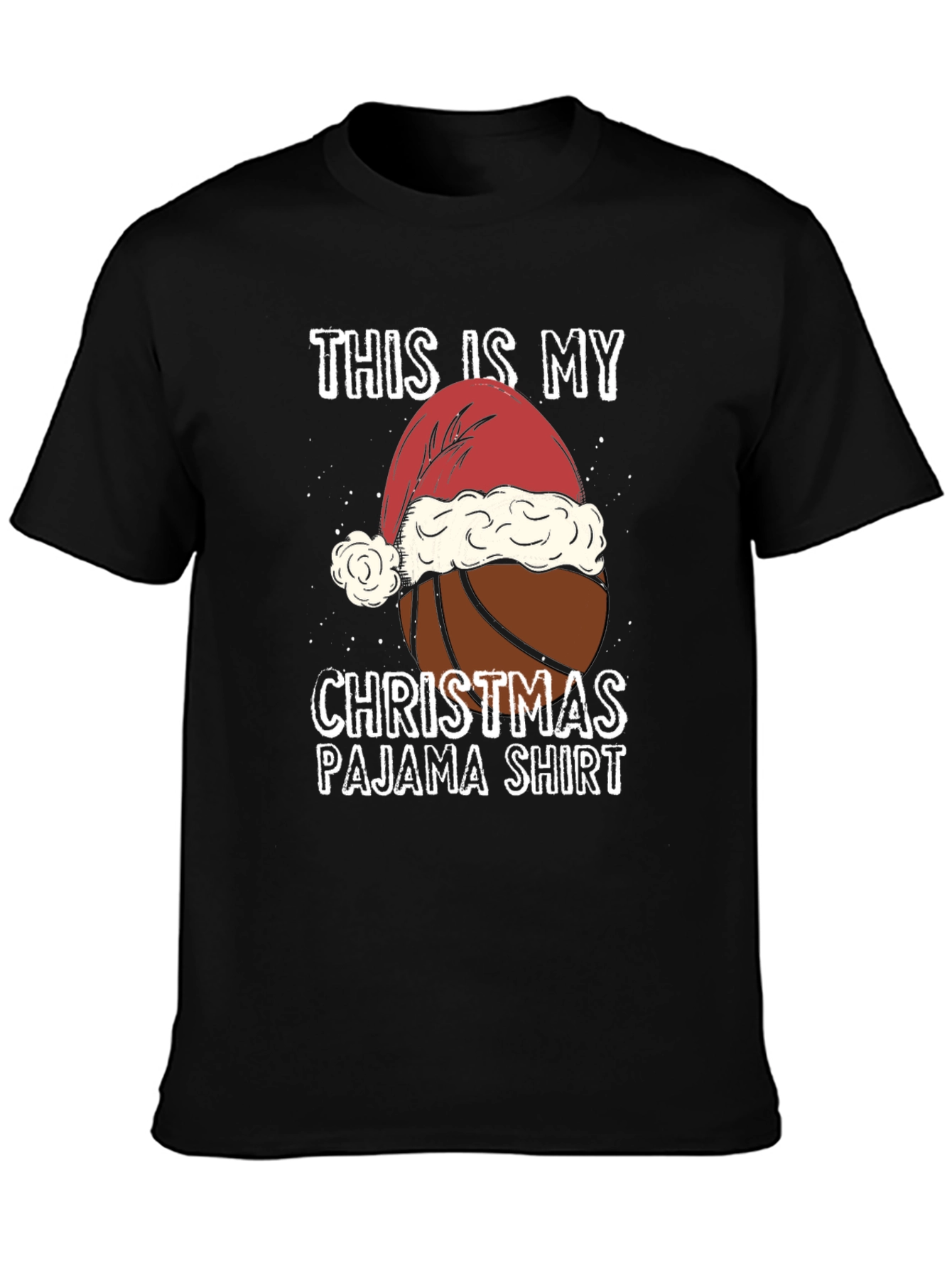 Christmas Basketball Pajama T-Shirt