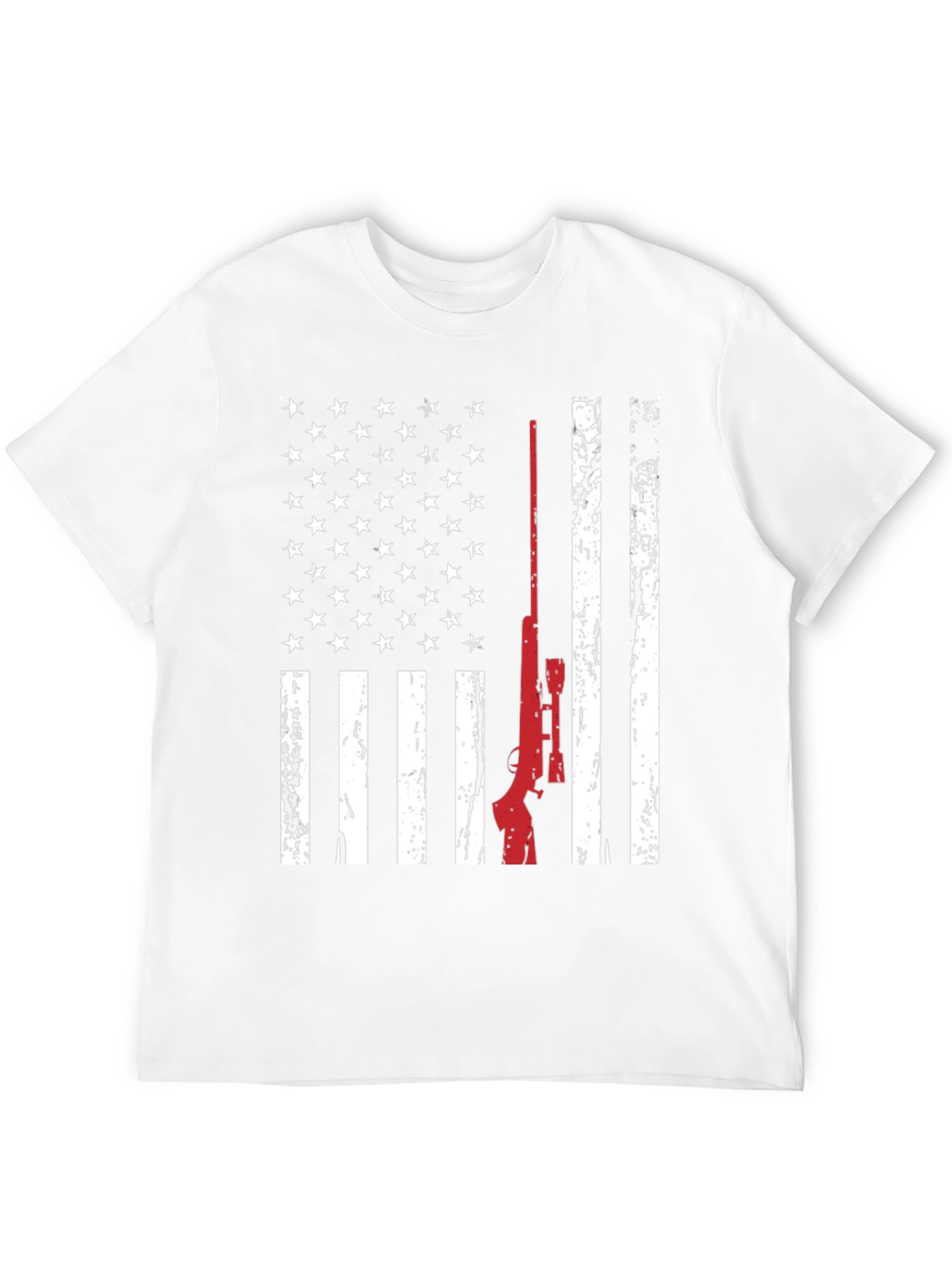 American Flag Rifle T-Shirt Patriotic Gun Owner