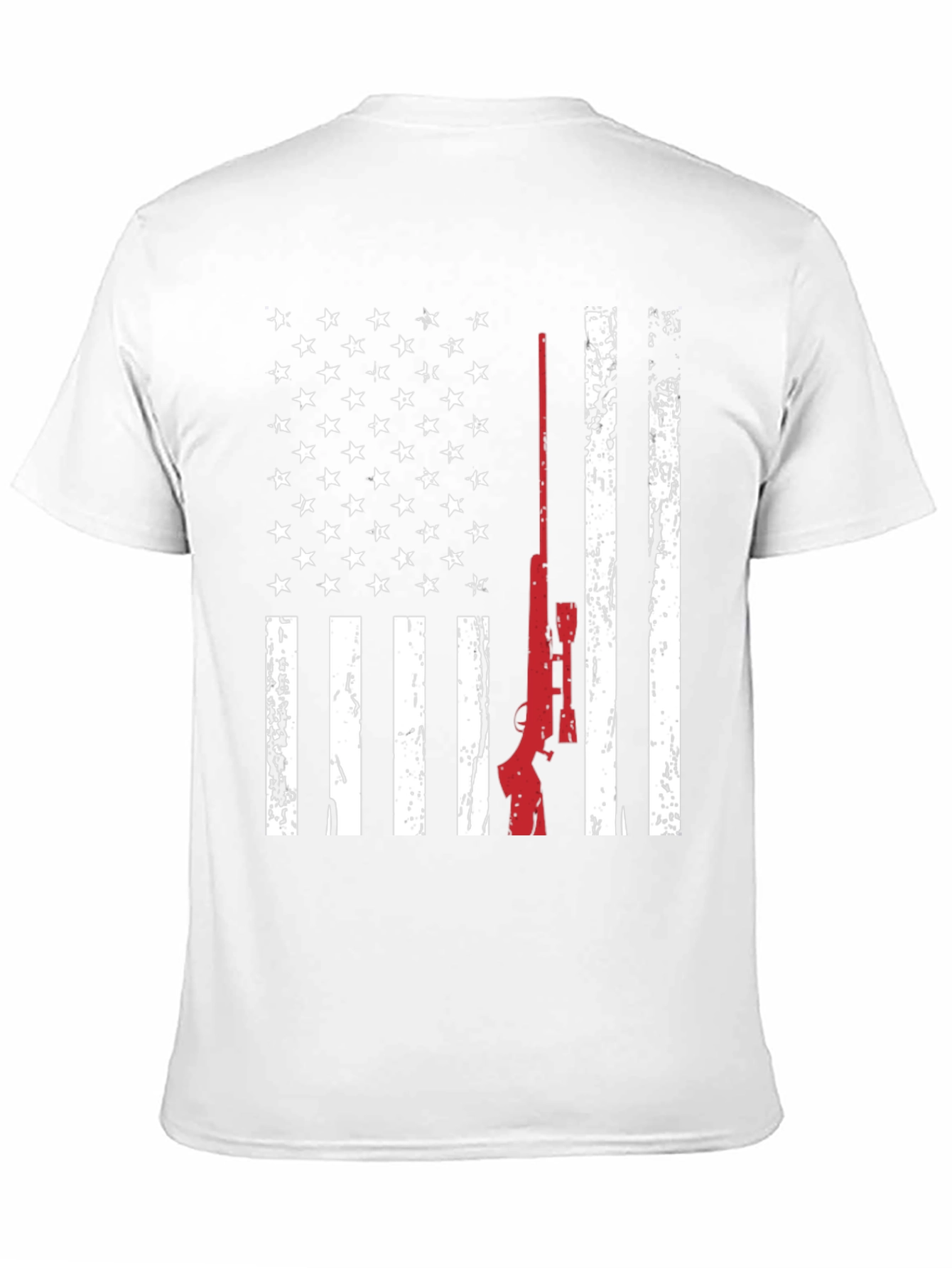 American Flag Rifle T-Shirt Patriotic Gun Owner