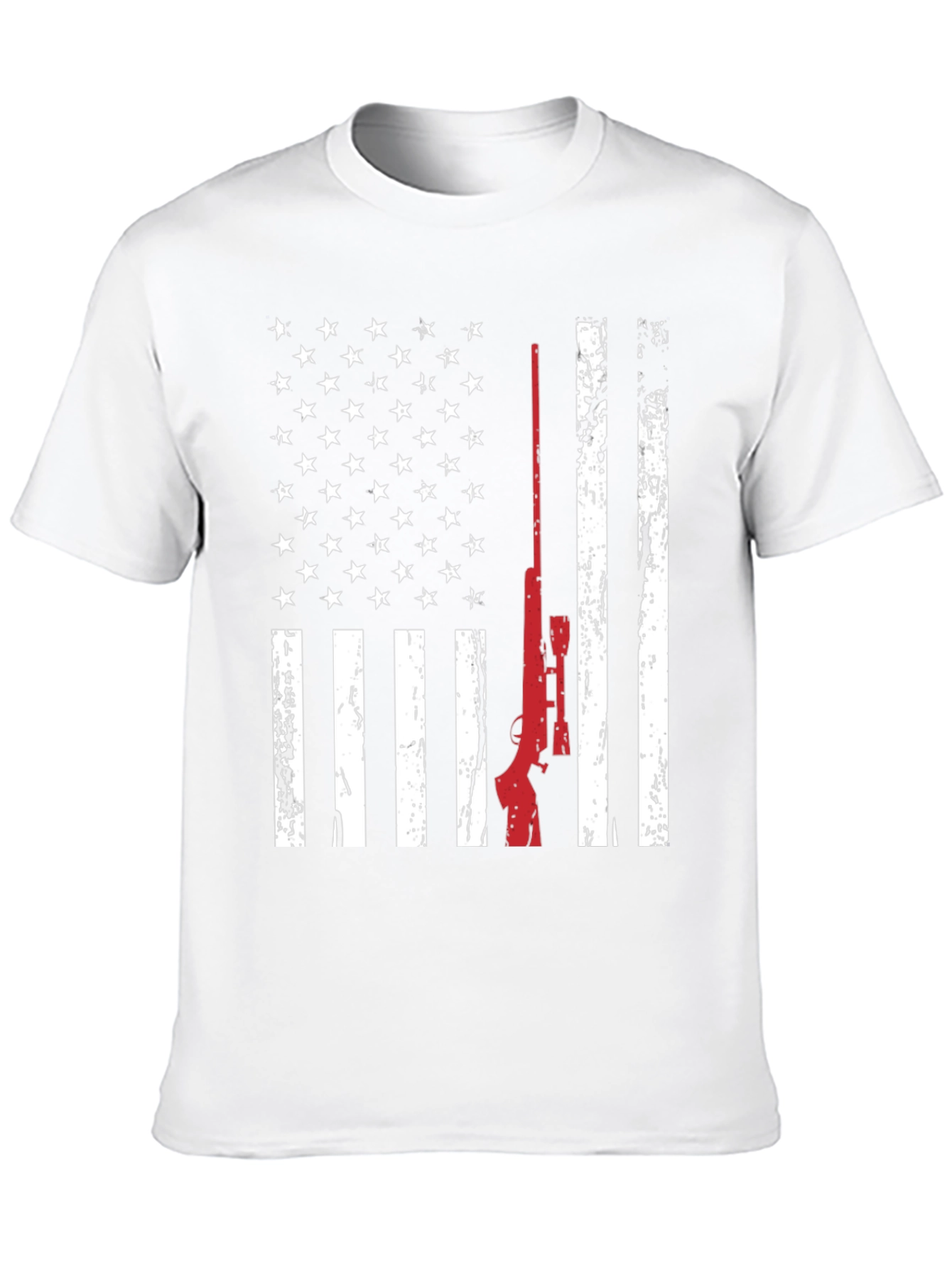 American Flag Rifle T-Shirt Patriotic Gun Owner