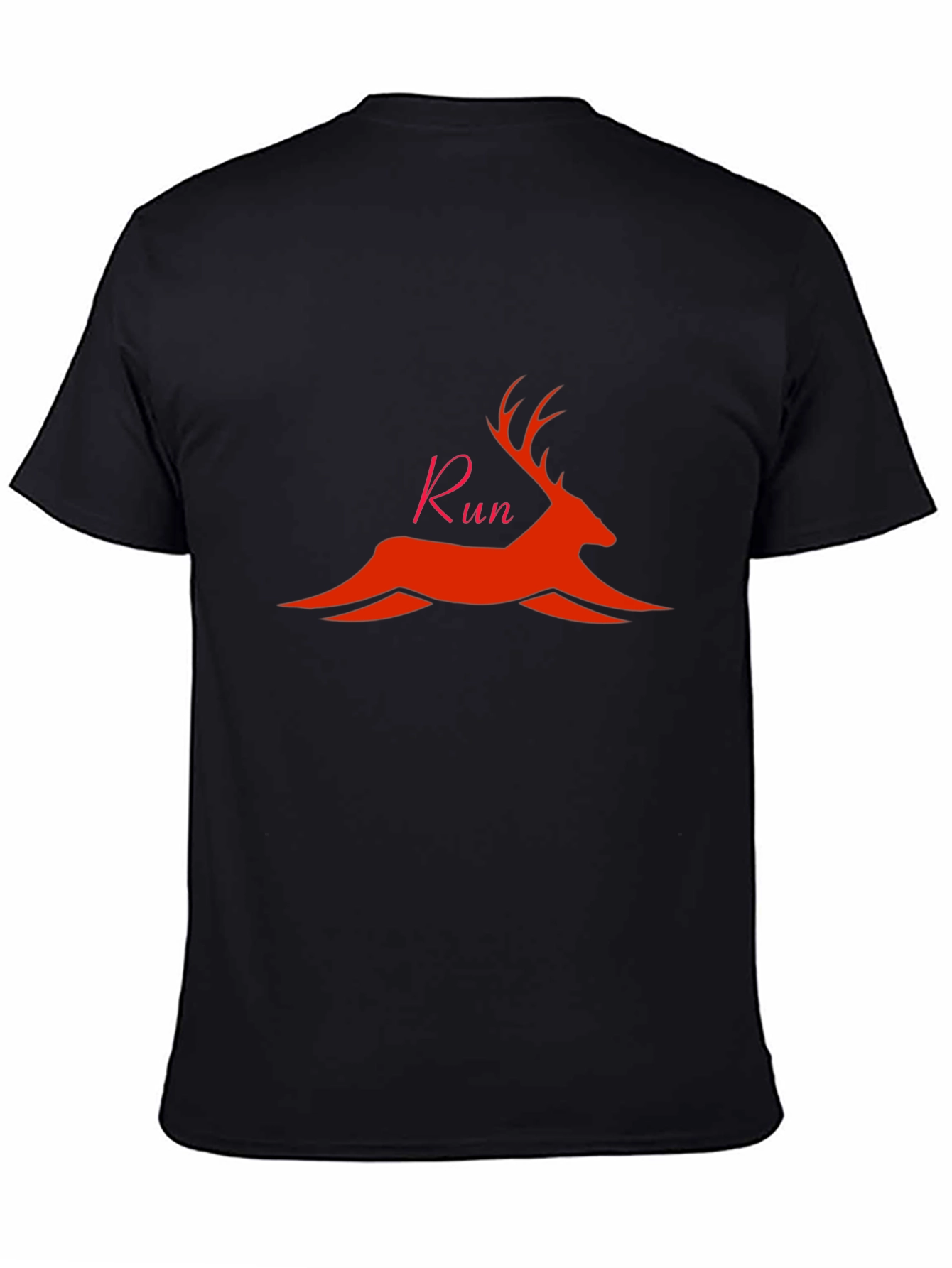 Deer Run Graphic T-Shirt - Black