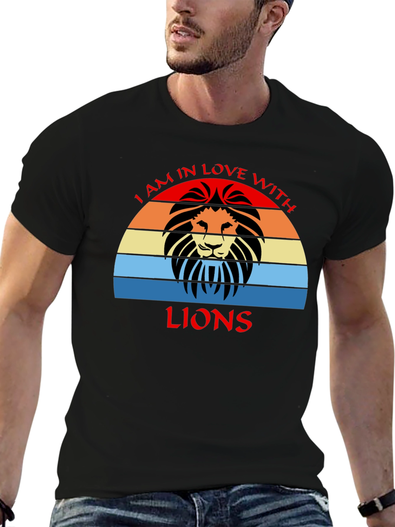 Lion Lover Retro Graphic Tee