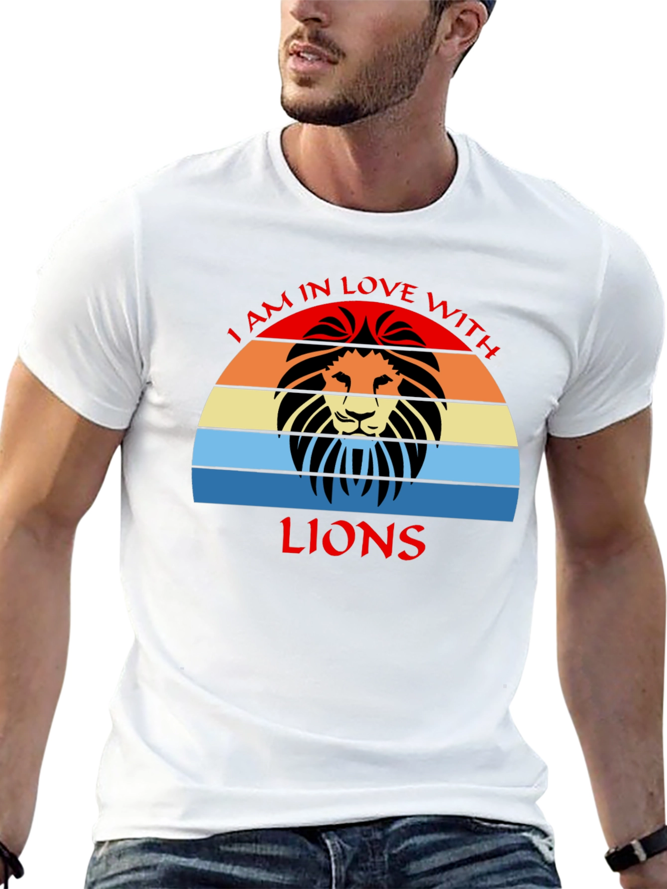 Lion Lover Retro Graphic Tee