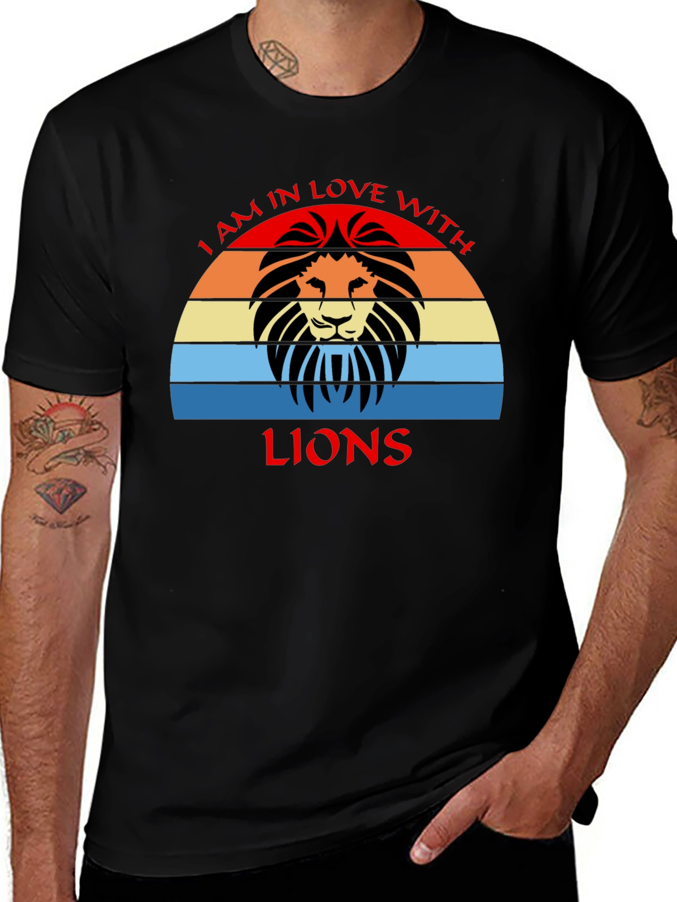 Lion Lover Retro Graphic Tee