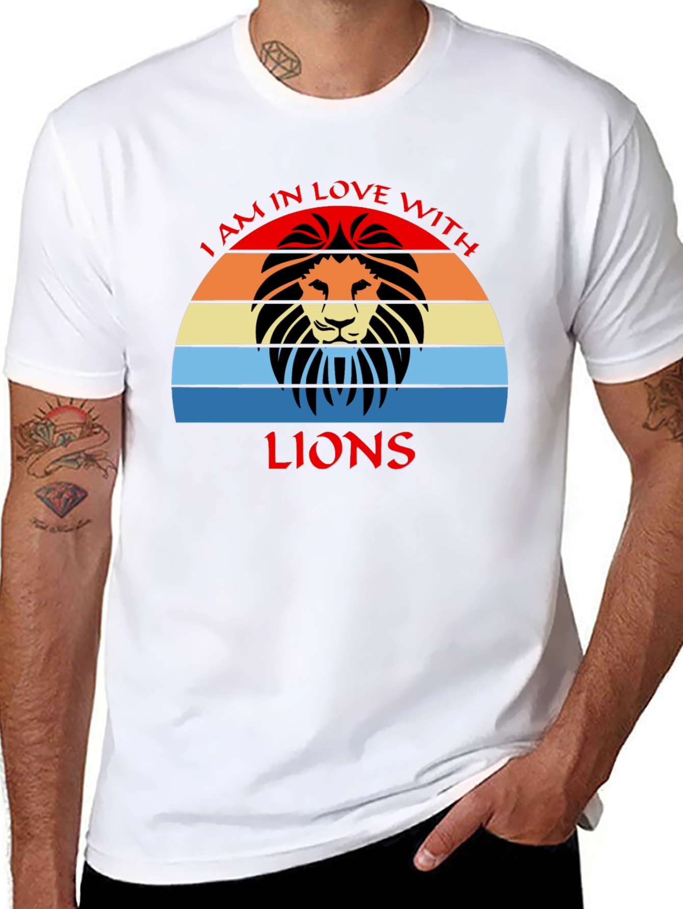 Lion Lover Retro Graphic Tee