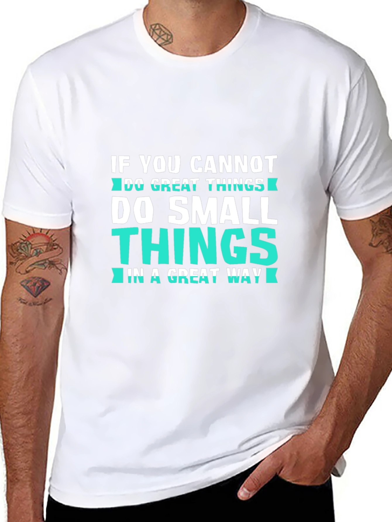 Inspirational Graphic Tee: Great & Small Things