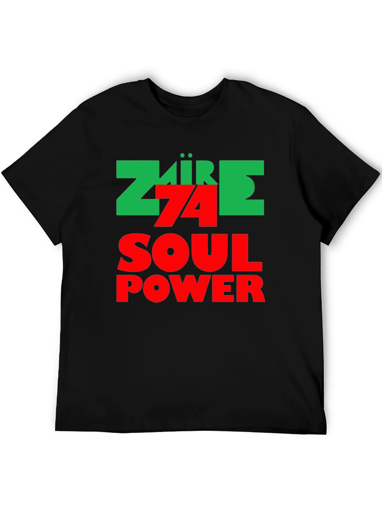 74 Soul Power Black T-Shirt - Retro Style
