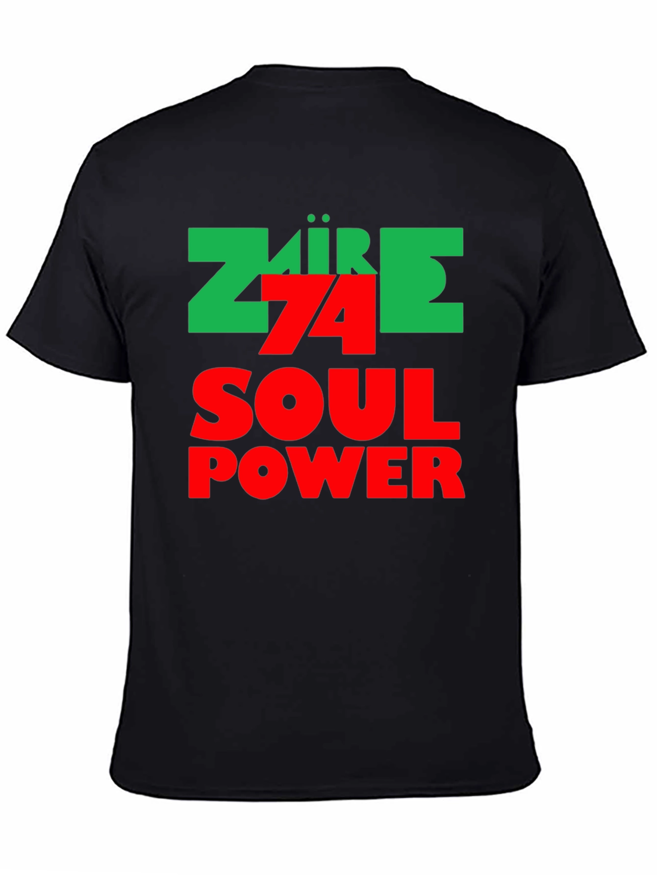 74 Soul Power Black T-Shirt - Retro Style