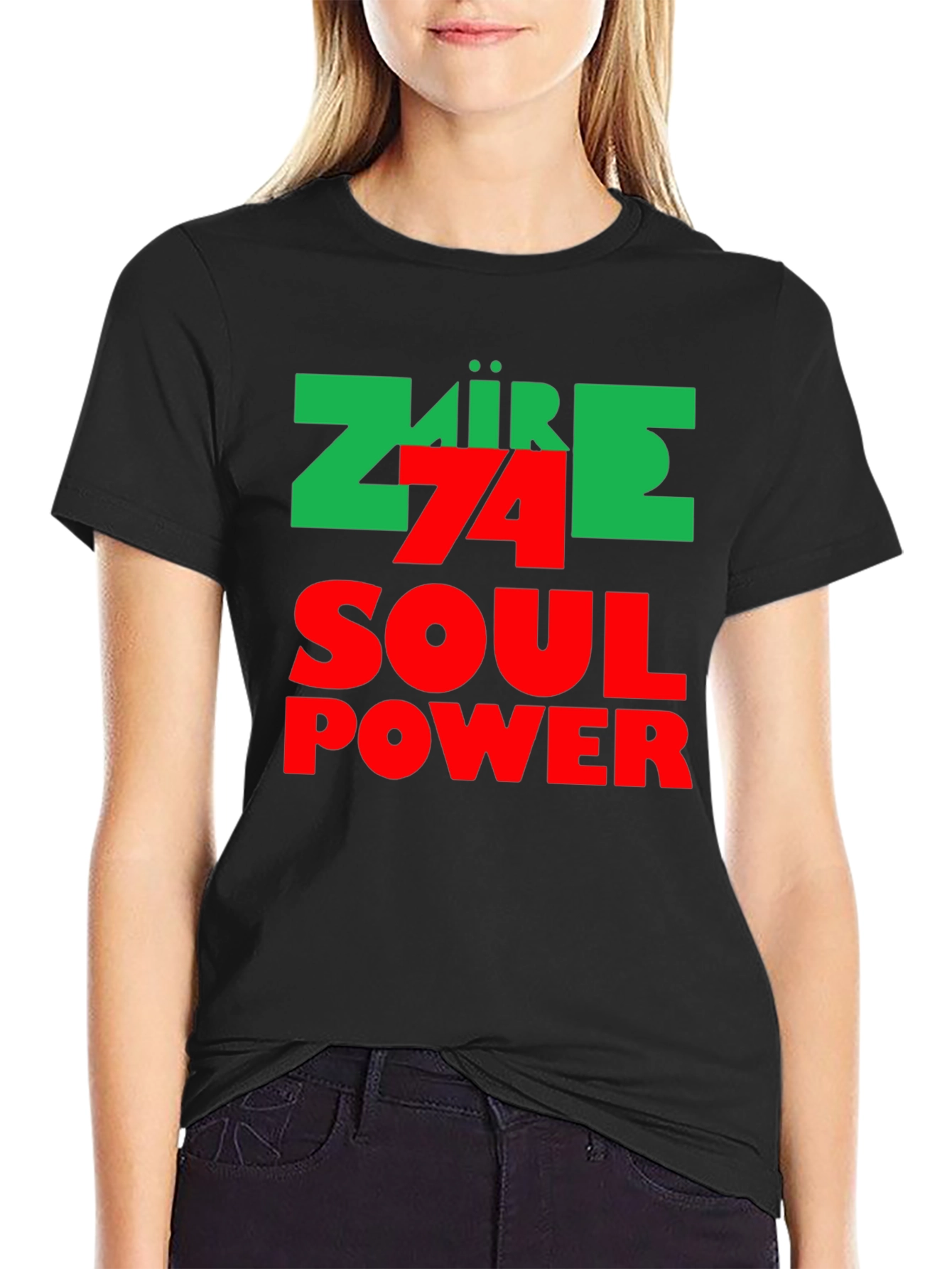 74 Soul Power Black T-Shirt - Retro Style