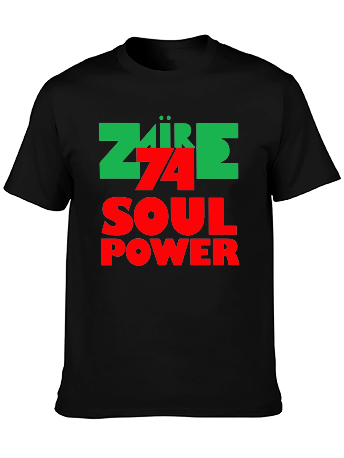 74 Soul Power Black T-Shirt - Retro Style