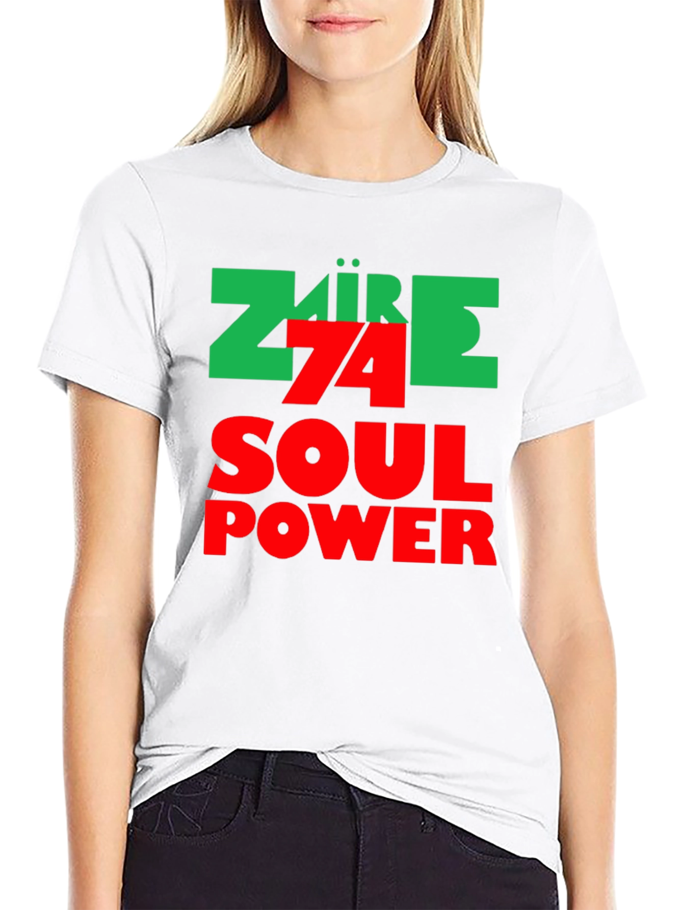 74 Soul Power Black T-Shirt - Retro Style
