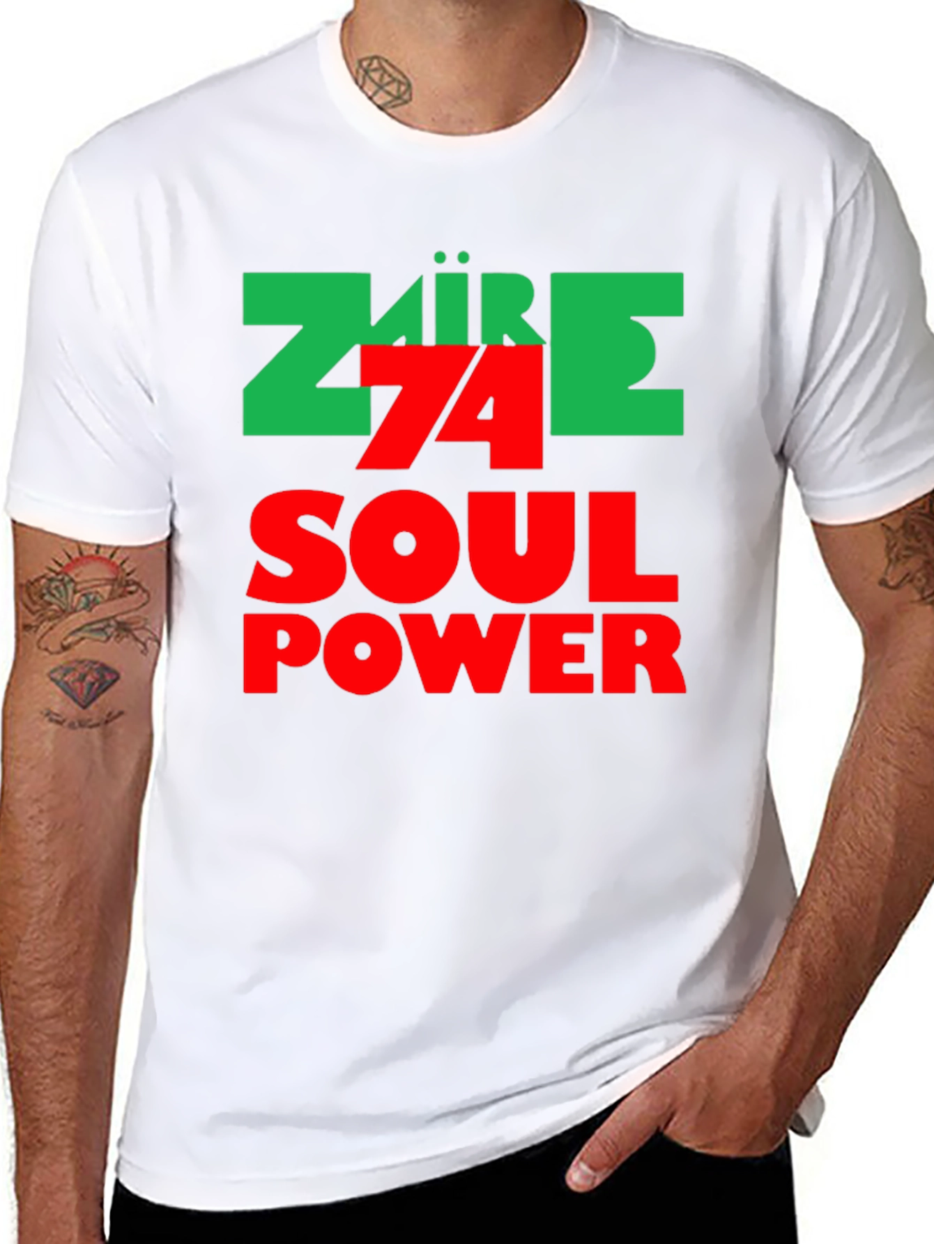 74 Soul Power Black T-Shirt - Retro Style