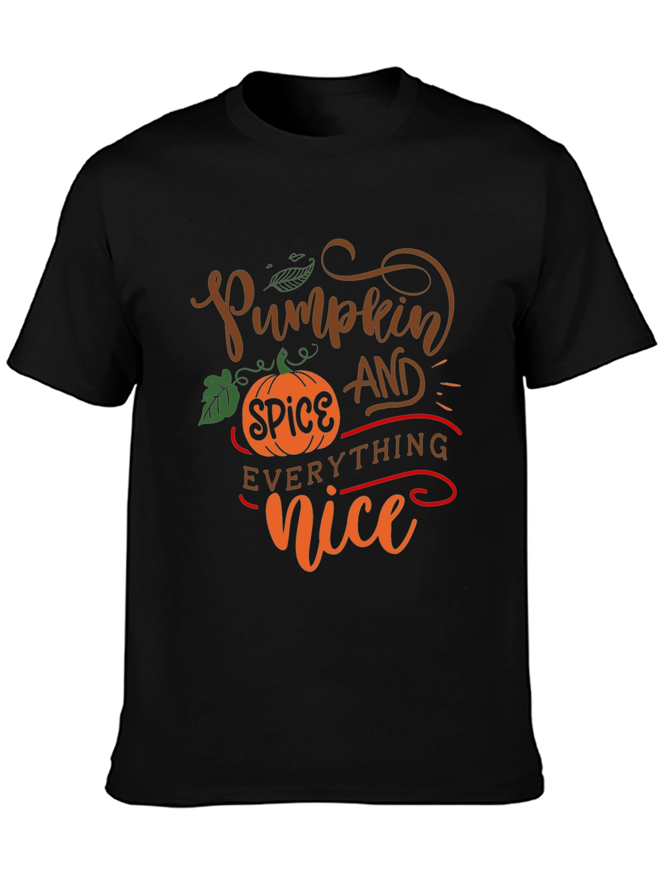 Pumpkin Spice Everything Nice Black T-Shirt