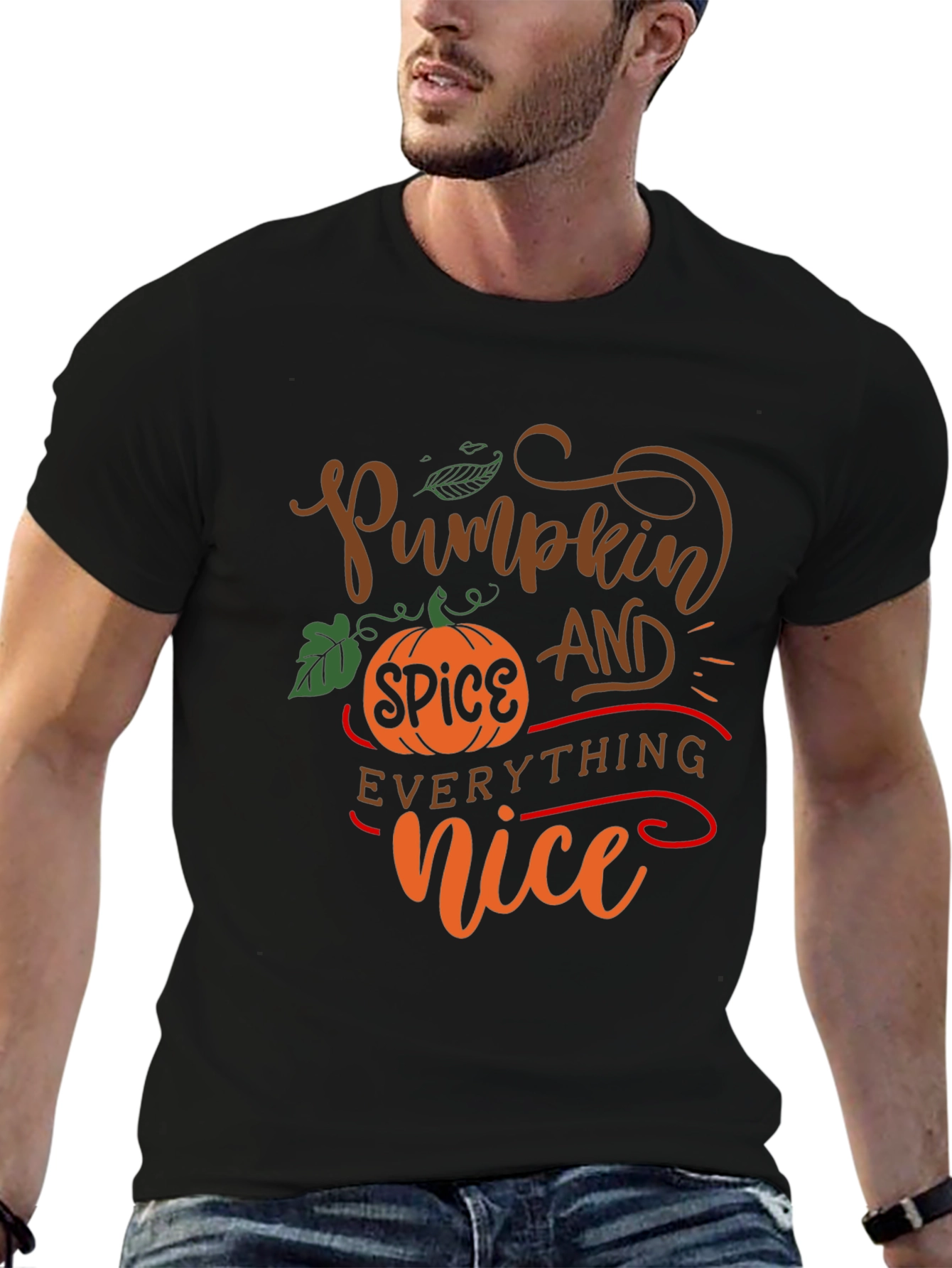Pumpkin Spice Everything Nice Black T-Shirt