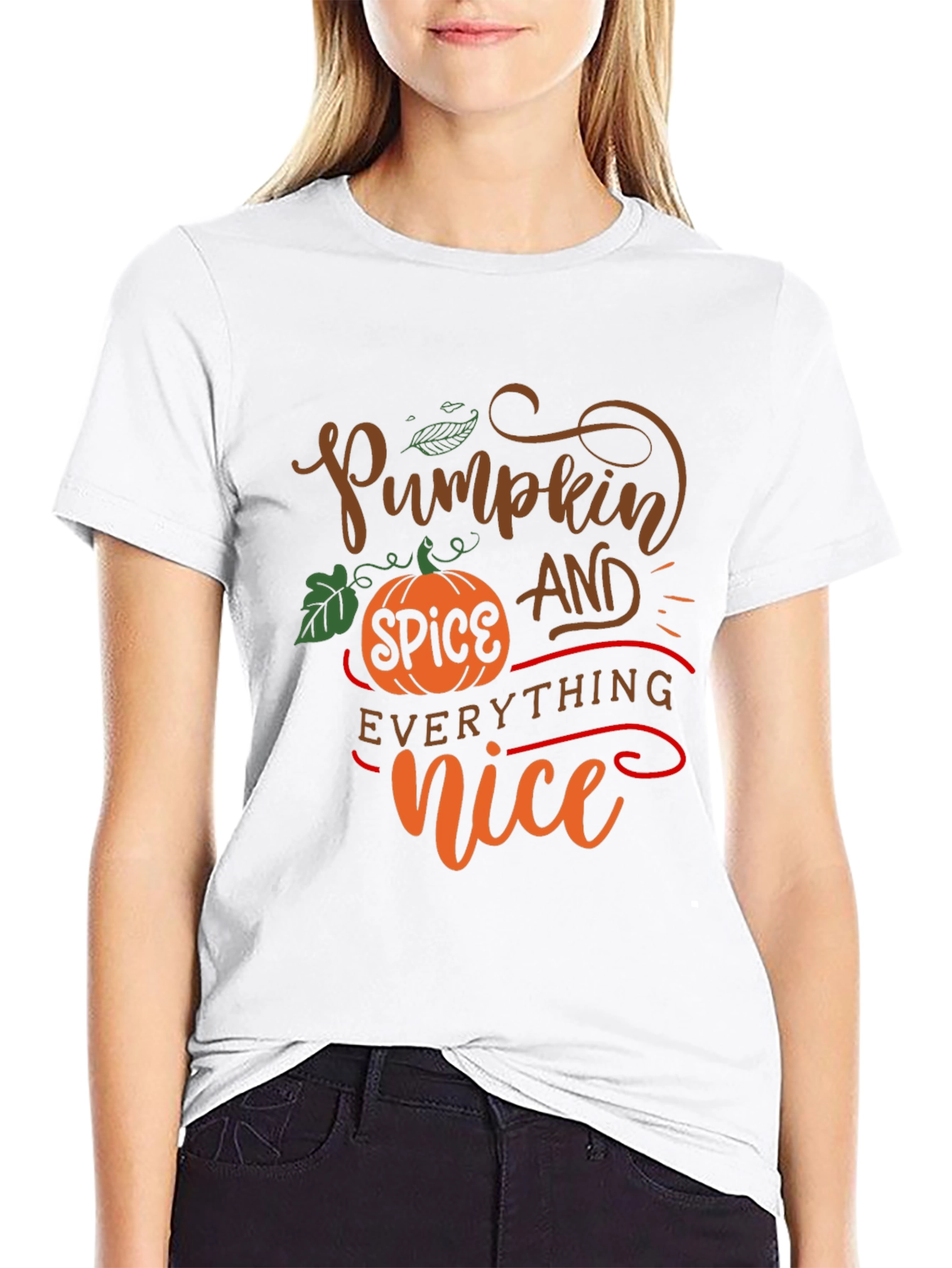 Pumpkin Spice Everything Nice Black T-Shirt
