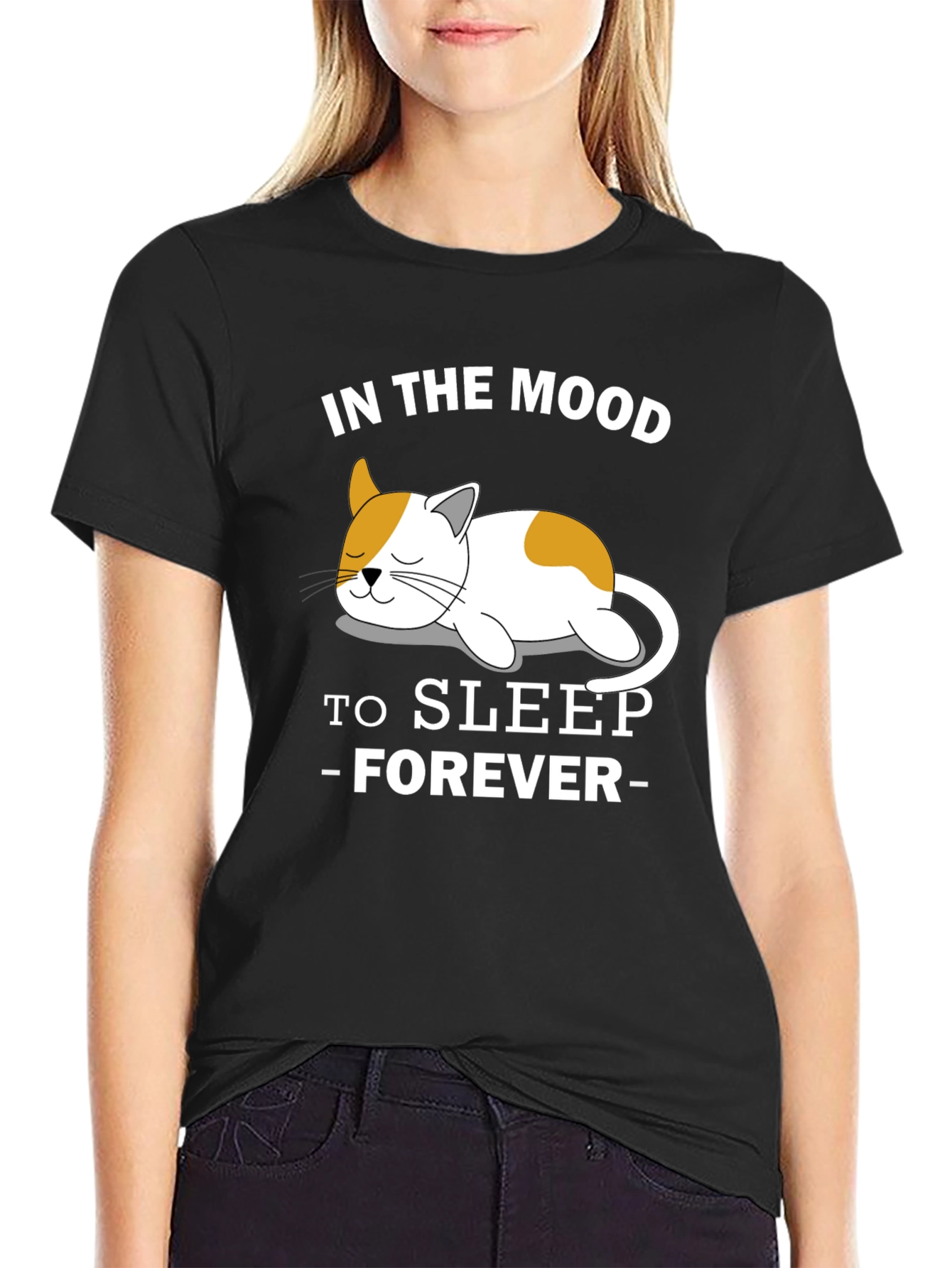 Mood to Sleep Forever Cat T-Shirt