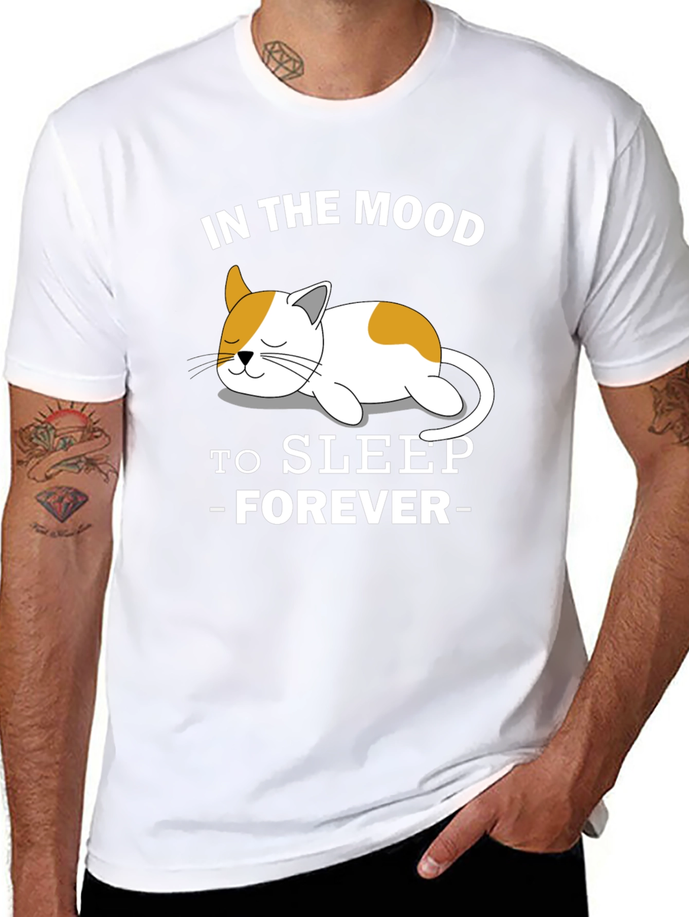Mood to Sleep Forever Cat T-Shirt