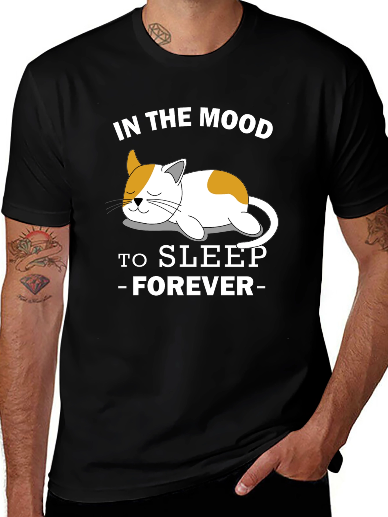 Mood to Sleep Forever Cat T-Shirt