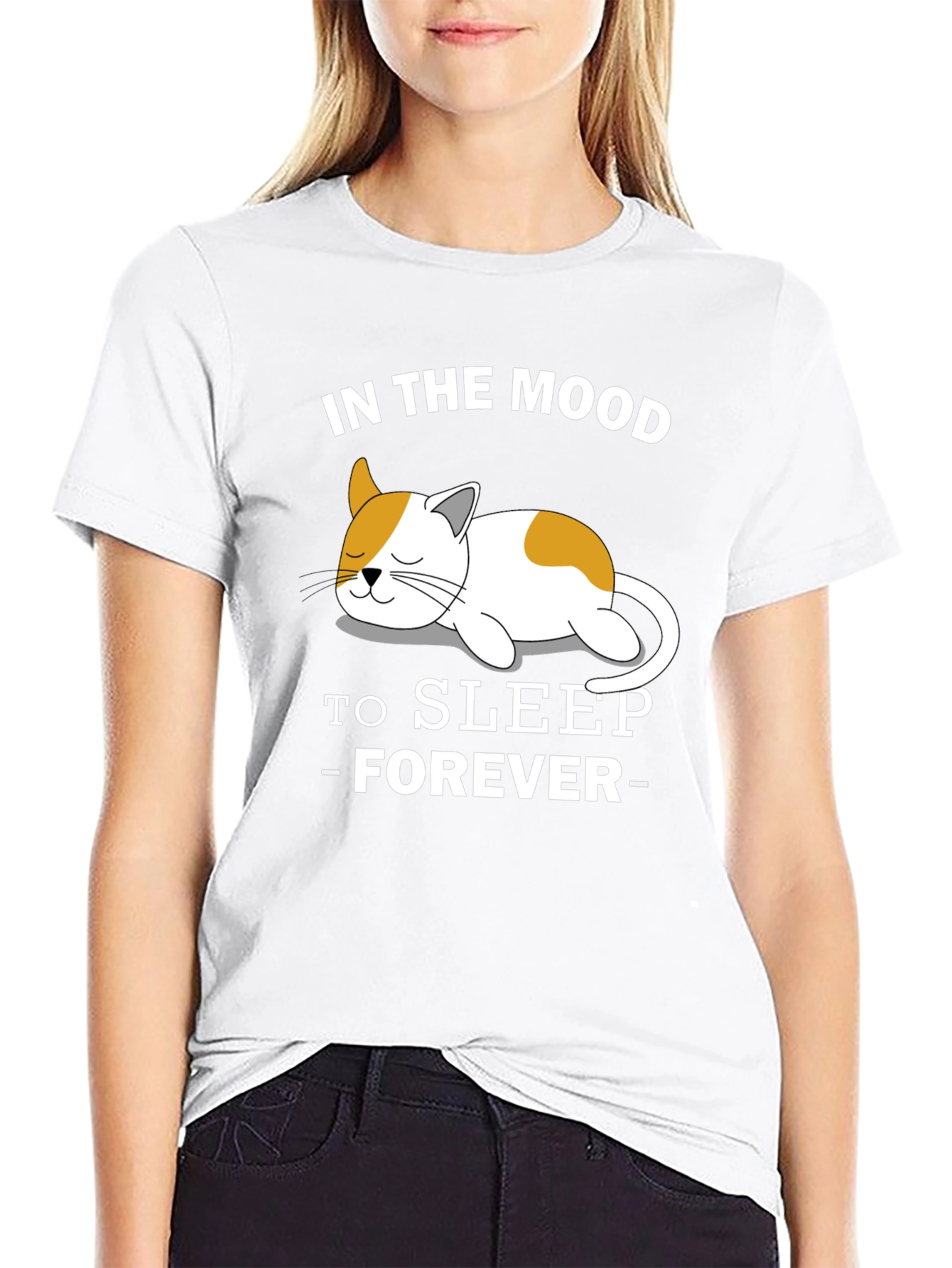 Mood to Sleep Forever Cat T-Shirt
