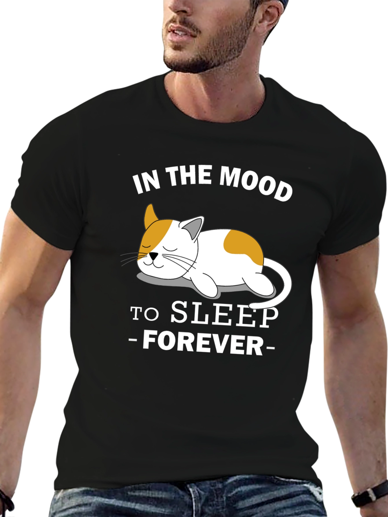 Mood to Sleep Forever Cat T-Shirt