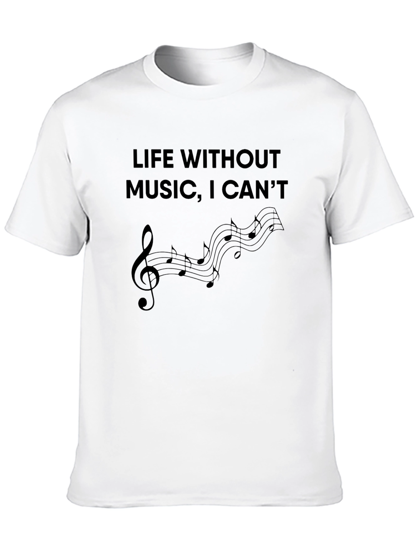 Music Lovers Tee: Life Without Music I Cant!