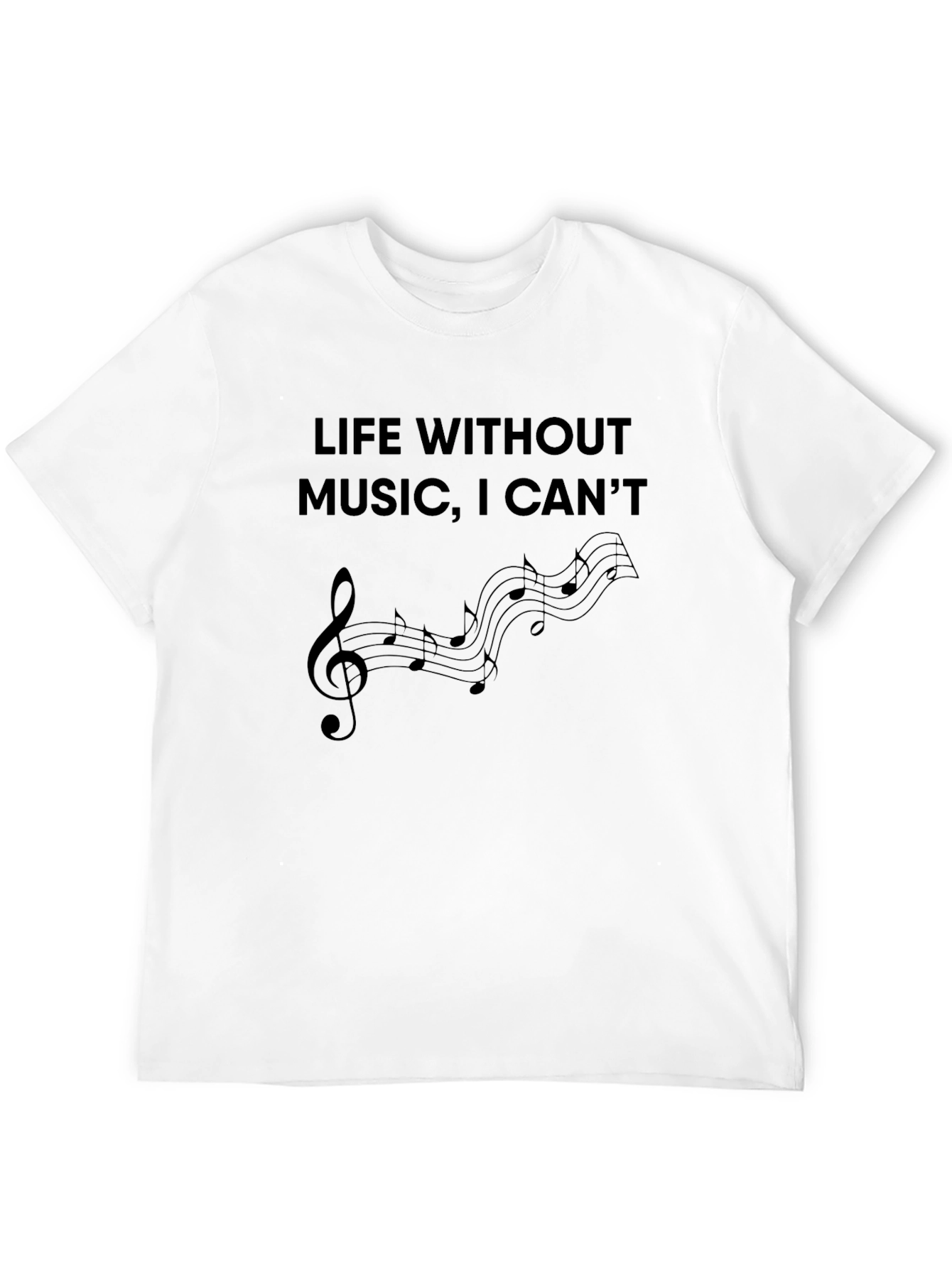 Music Lovers Tee: Life Without Music I Cant!