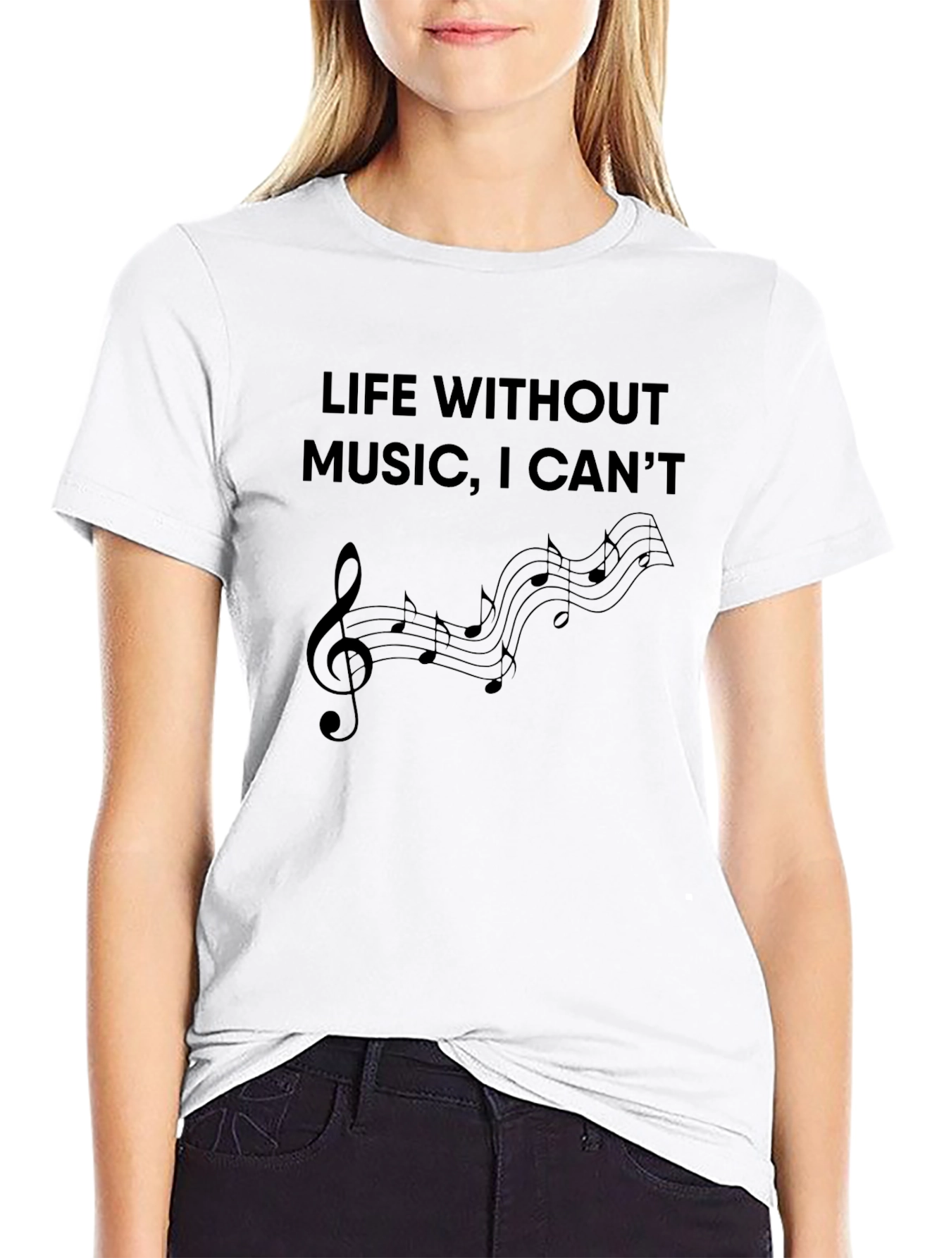 Music Lovers Tee: Life Without Music I Cant!