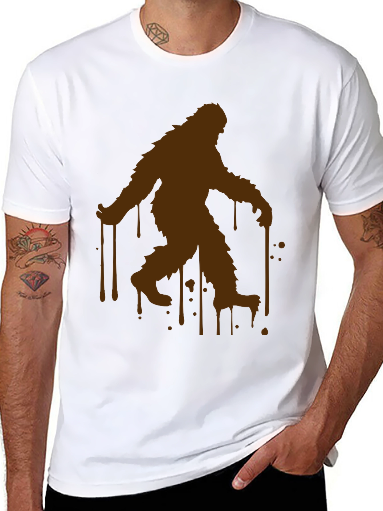 Bigfoot Silhouette T-Shirt - Novelty Graphic Tee