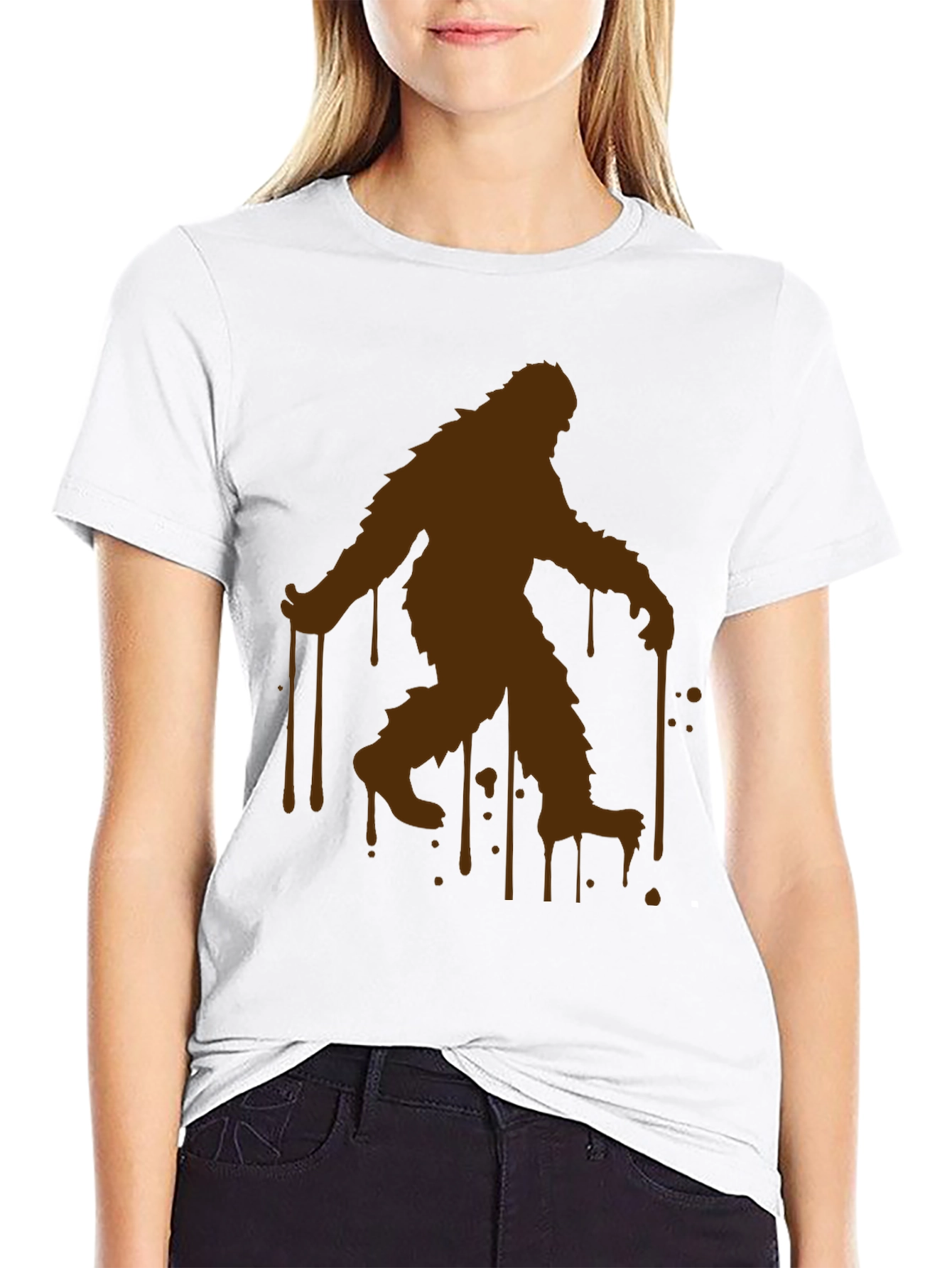 Bigfoot Silhouette T-Shirt - Novelty Graphic Tee