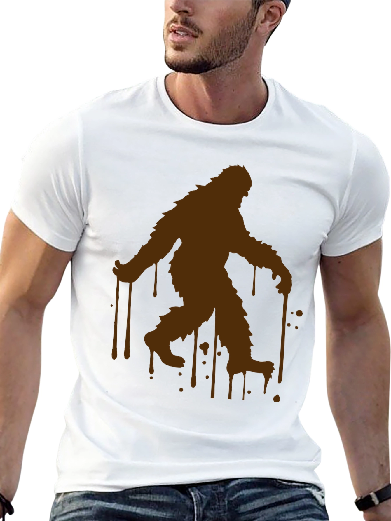Bigfoot Silhouette T-Shirt - Novelty Graphic Tee