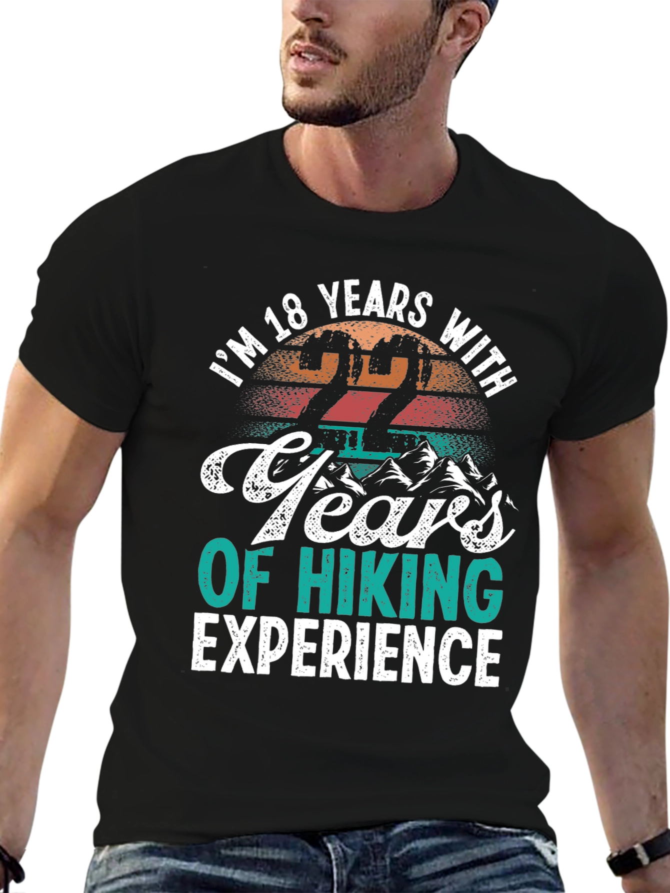 Funny Hiking T-Shirt - 22 Years Experience