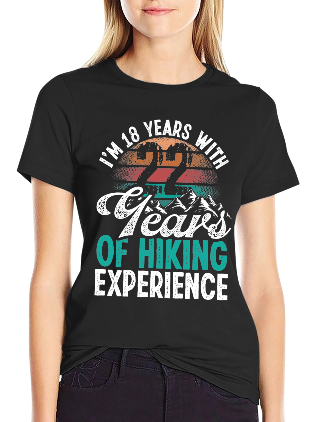 Funny Hiking T-Shirt - 22 Years Experience
